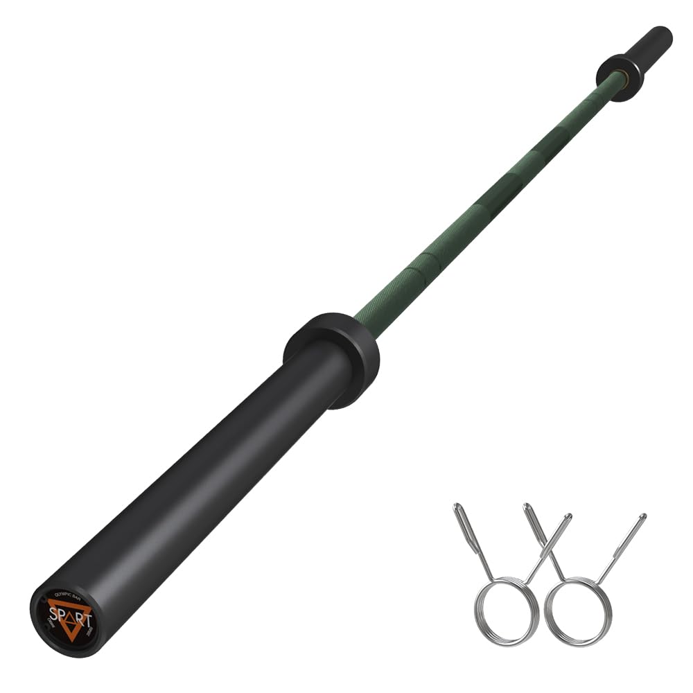 7FT Olympic Barbell Bar with Weight Plate Set Combo, Solid Olympic Bar with Bearings, 700Lbs Capacity Weight Bar for Home Gym Strength Training, Weightlifting, Powerlifting, Fit for 2" Olympic Plates