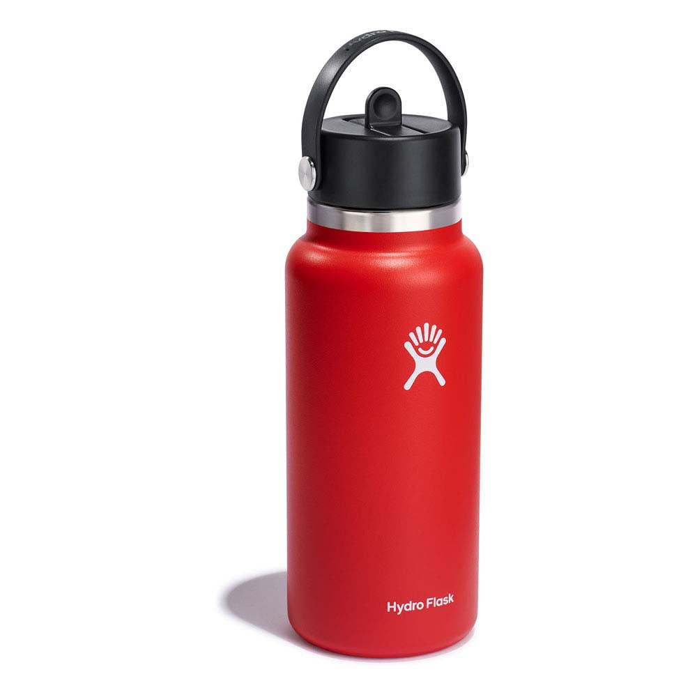 Hydro Flask 32 Oz Wide Flex Straw Cap Bottle - Insulated Stainless Steel - Wide Straw Lid, Non Spill, Leakproof in Jelly Pink