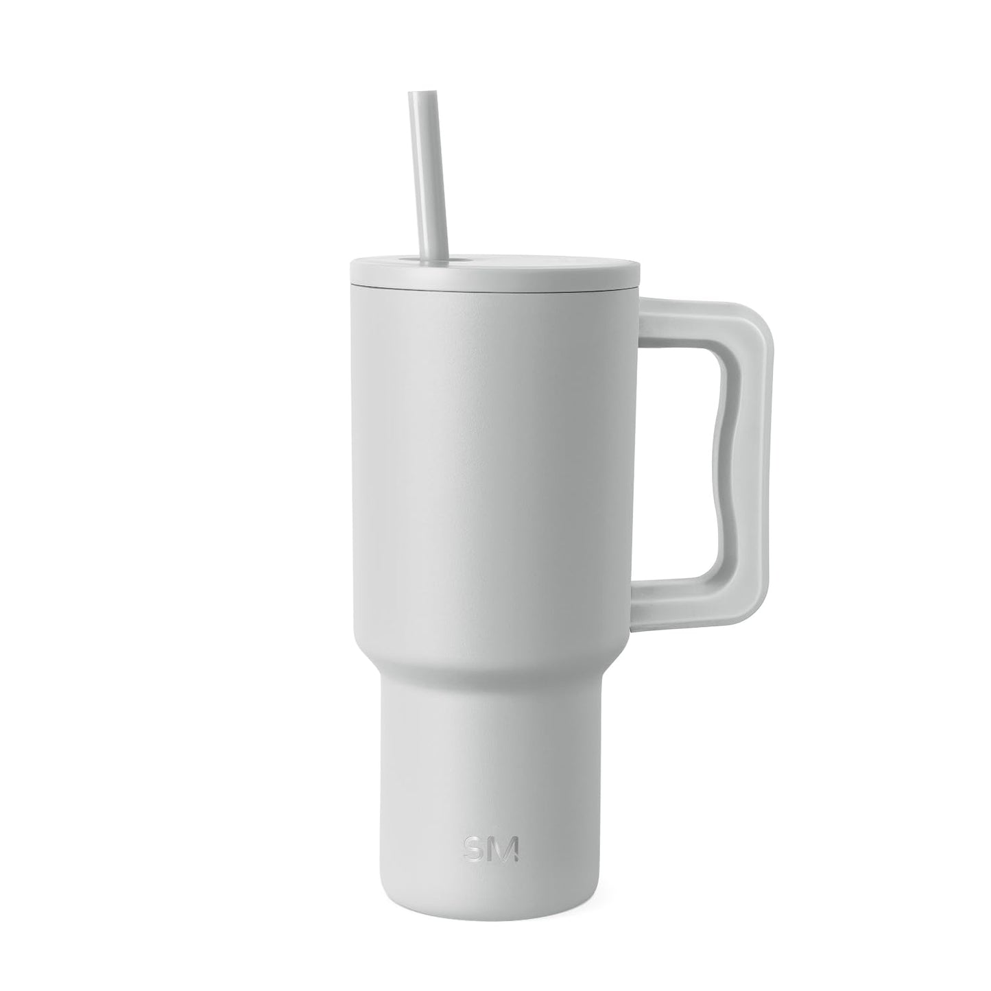 Simple Modern 40 oz Trek Tumbler with Handle and Straw Lid | Cup Holder Friendly Insulated Stainless Steel Travel Mug | Blue Dune