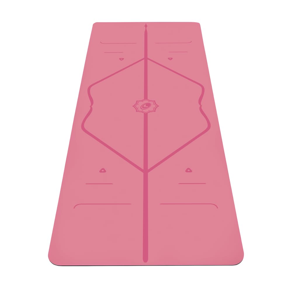 Liforme Original Yoga Mat – Free Yoga Bag Included - Patented Alignment System, Warrior-like Grip, Non-slip, Eco-friendly, sweat-resistant, long, wide, 4.2mm thick mat for comfort