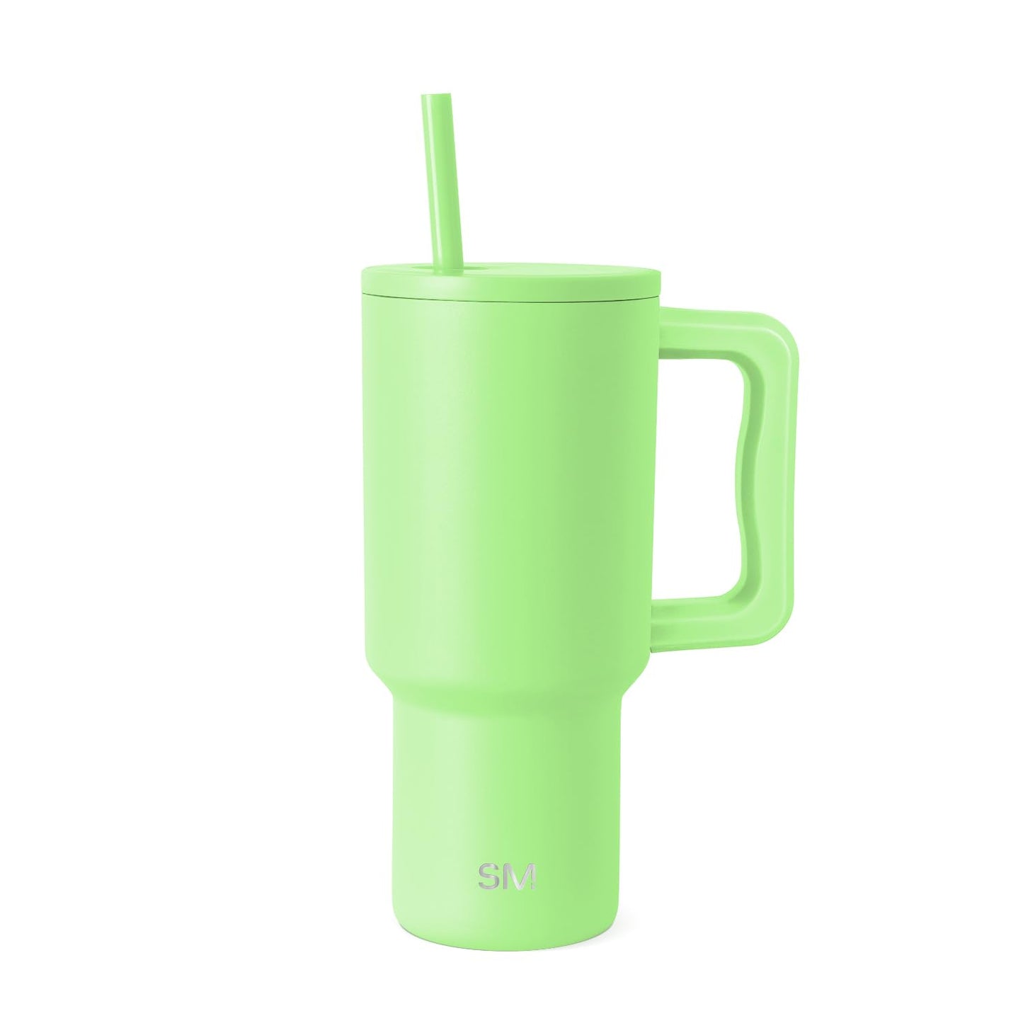 Simple Modern 40 oz Trek Tumbler with Handle and Straw Lid | Cup Holder Friendly Insulated Stainless Steel Travel Mug | Blue Dune