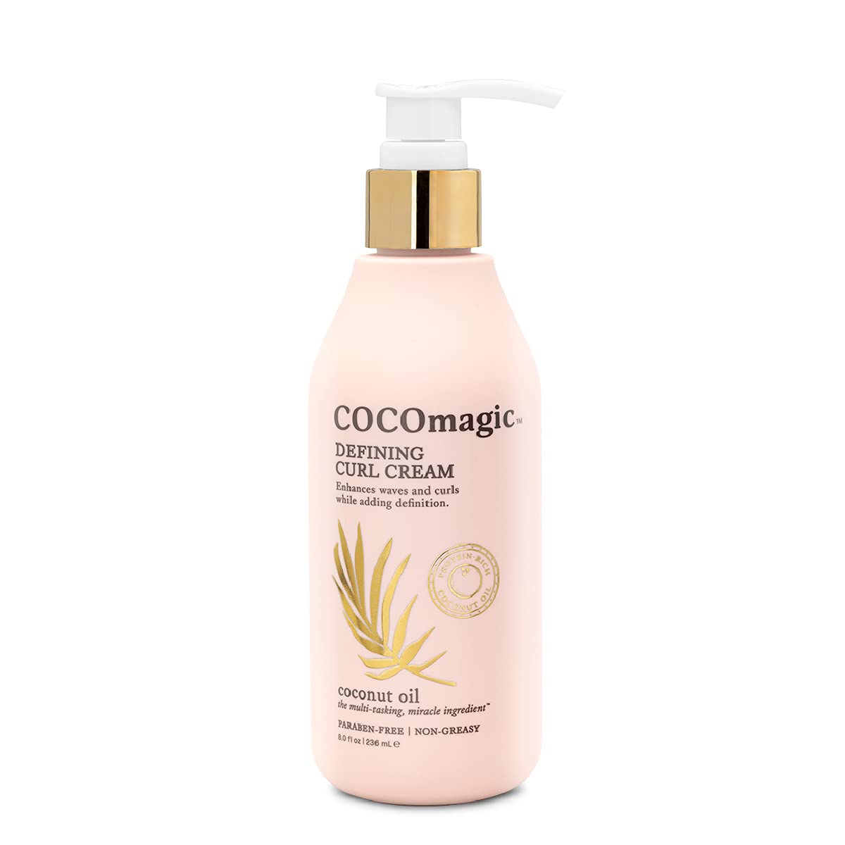Cocomagic Defining Curl Cream | Extra Frizz Control | Protects Against Split Ends and Breakage | Paraben Free, Cruelty Free, Made in USA (8 oz)