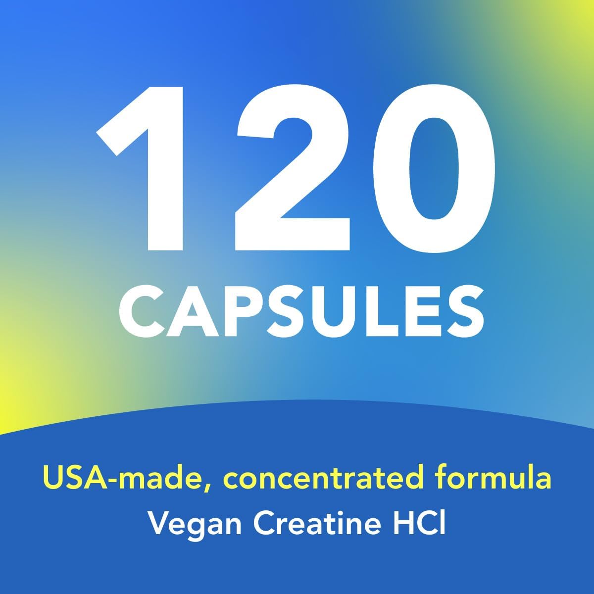 AMANDEAN Creatine HCl Pills. American Made CON-CRET. 120 Capsules. 7X Concentrated vs Monohydrate Powder. No Bloat. Muscle, Energy, Cognitive, Recovery Support for Men & Women. Gluten Free, Non-GMO.