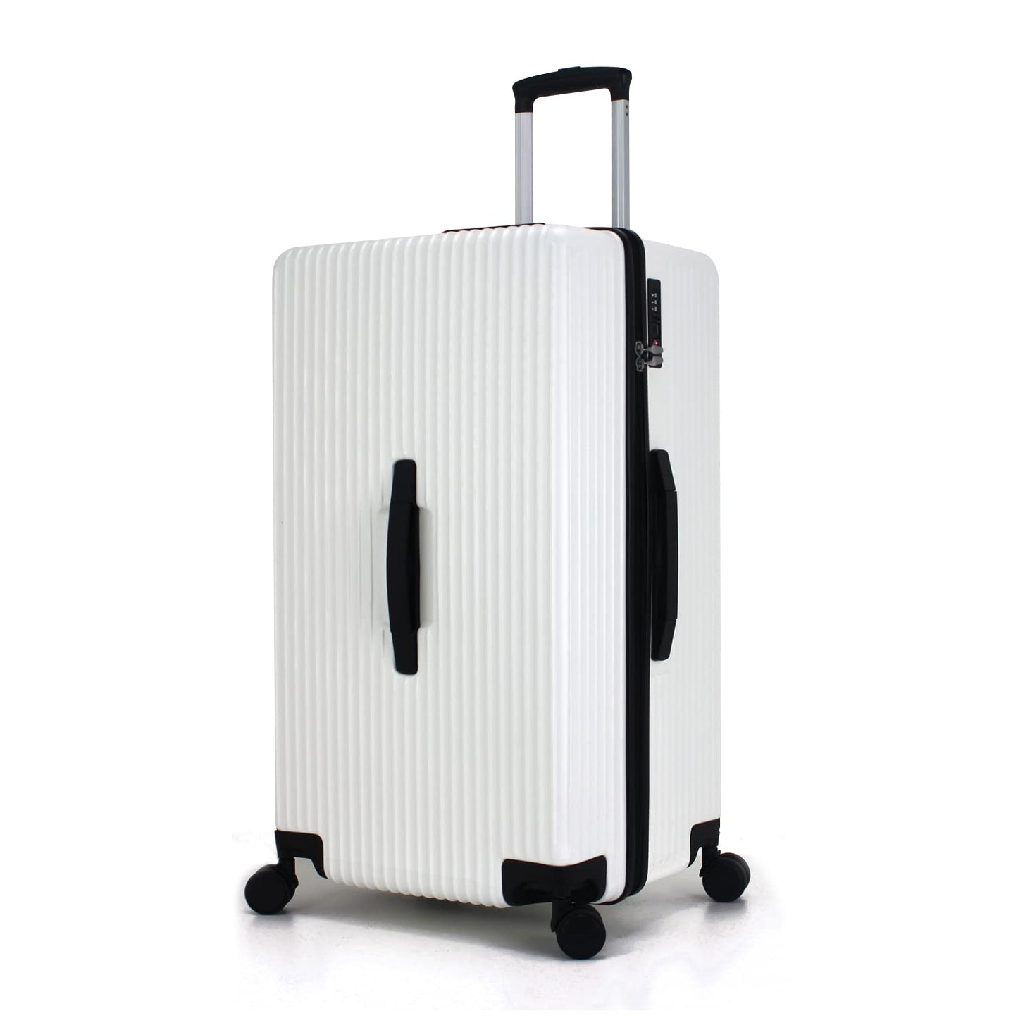 GinzaTravel Trunk Luggage, 28 Inch Luggage with Spinner Wheels, Scratch resistant texture Lightweight PC material with TSA Lock (Wine Red)