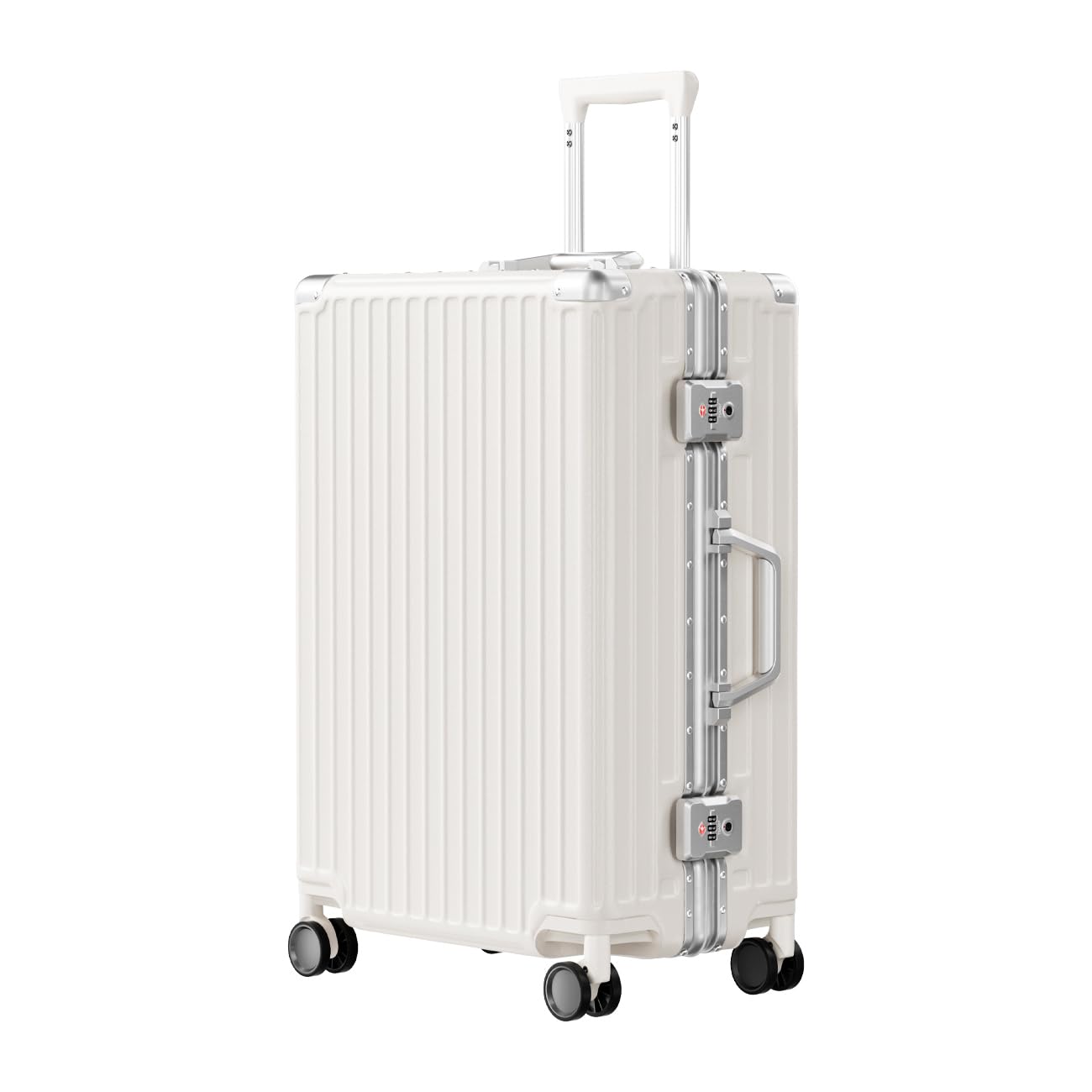 AnyZip Luggage Aluminium Frame Suitcase Hard Shell TSA Lock No Zipper 28In Black