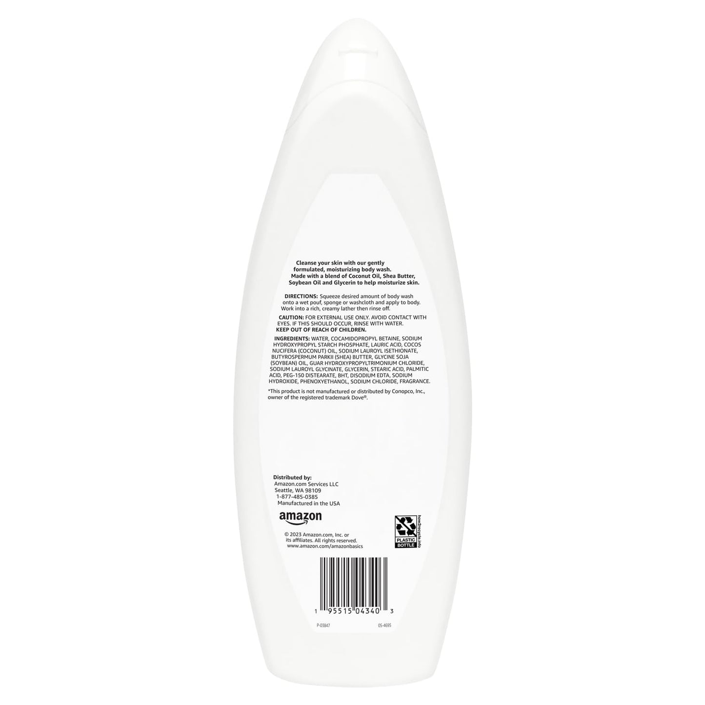 Amazon Basics Body Wash for Sensitive Skin, Hypoallergenic, 22 fl oz (Pack of 1)