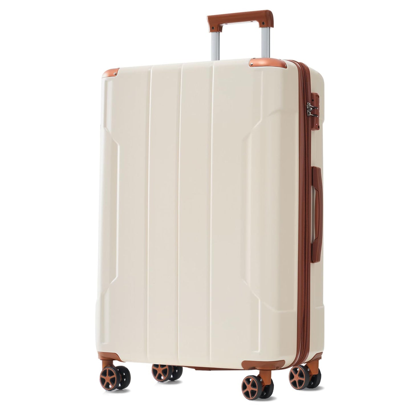 Merax Luggage Sets 3-Piece Hardshell with Spinner Wheels Lightweight Suitcase with Corner Guards (Green, 20/24/28)