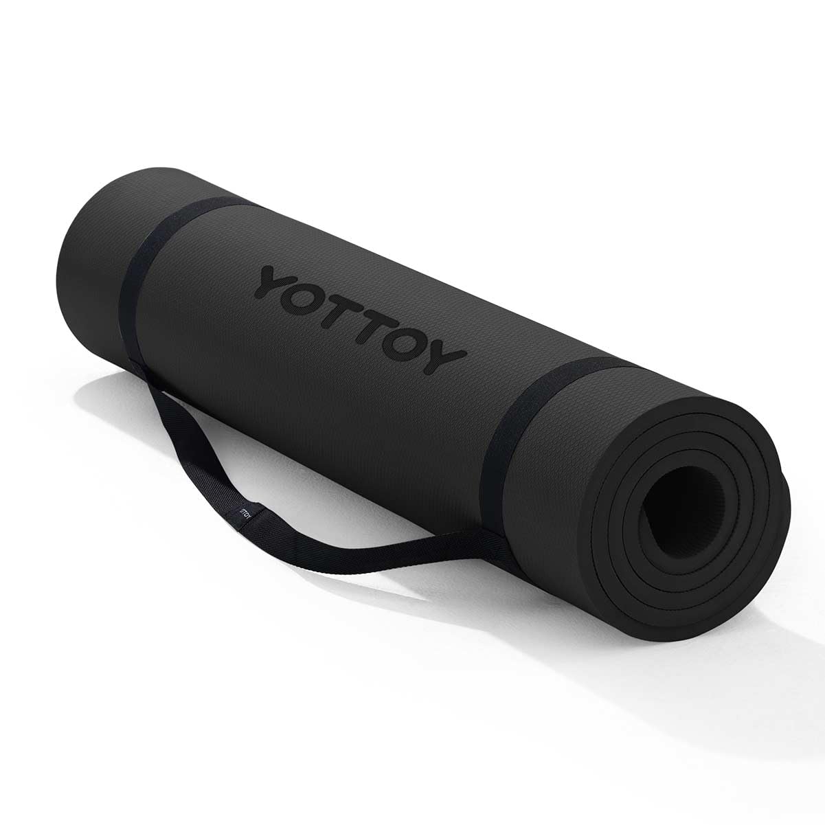 YOTTOY Yoga Mat,Extra Thick Yoga Mat (1/2inch),Professional TPE Exercise Mat,Non-Slip Workout Mat for Yoga, Pilates, Fitness, Barefoot Workouts, Home Gym Studio with Strap