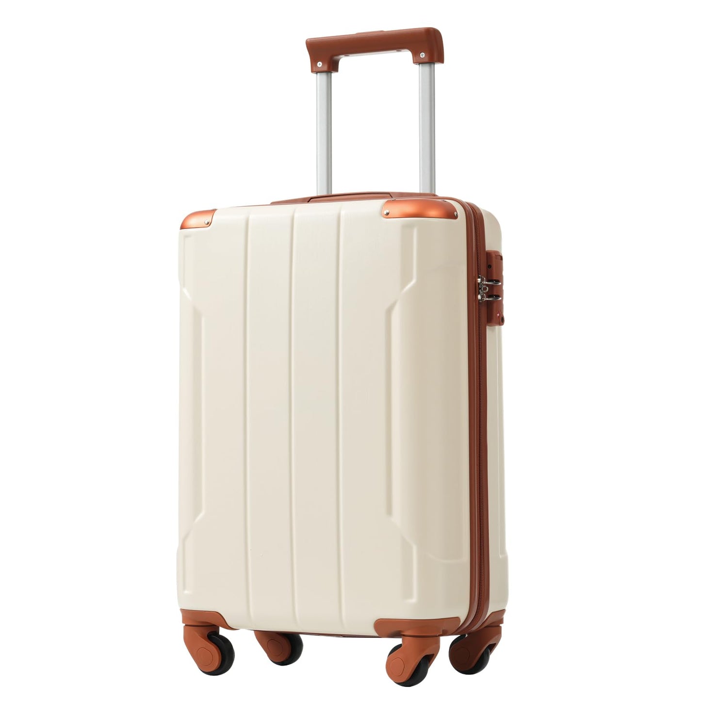 Merax Luggage Sets 3-Piece Hardshell with Spinner Wheels Lightweight Suitcase with Corner Guards (Green, 20/24/28)