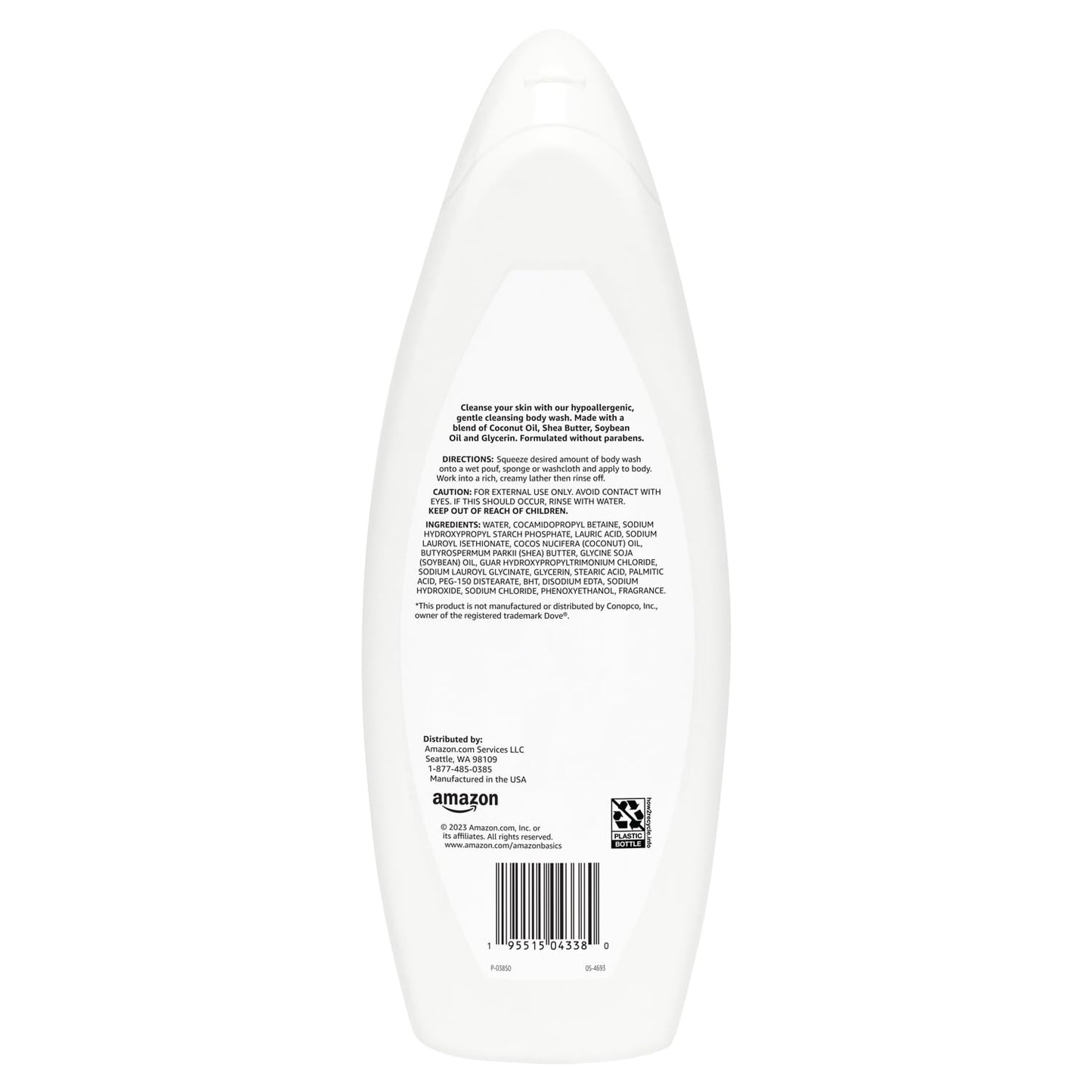 Amazon Basics Body Wash for Sensitive Skin, Hypoallergenic, 22 fl oz (Pack of 1)