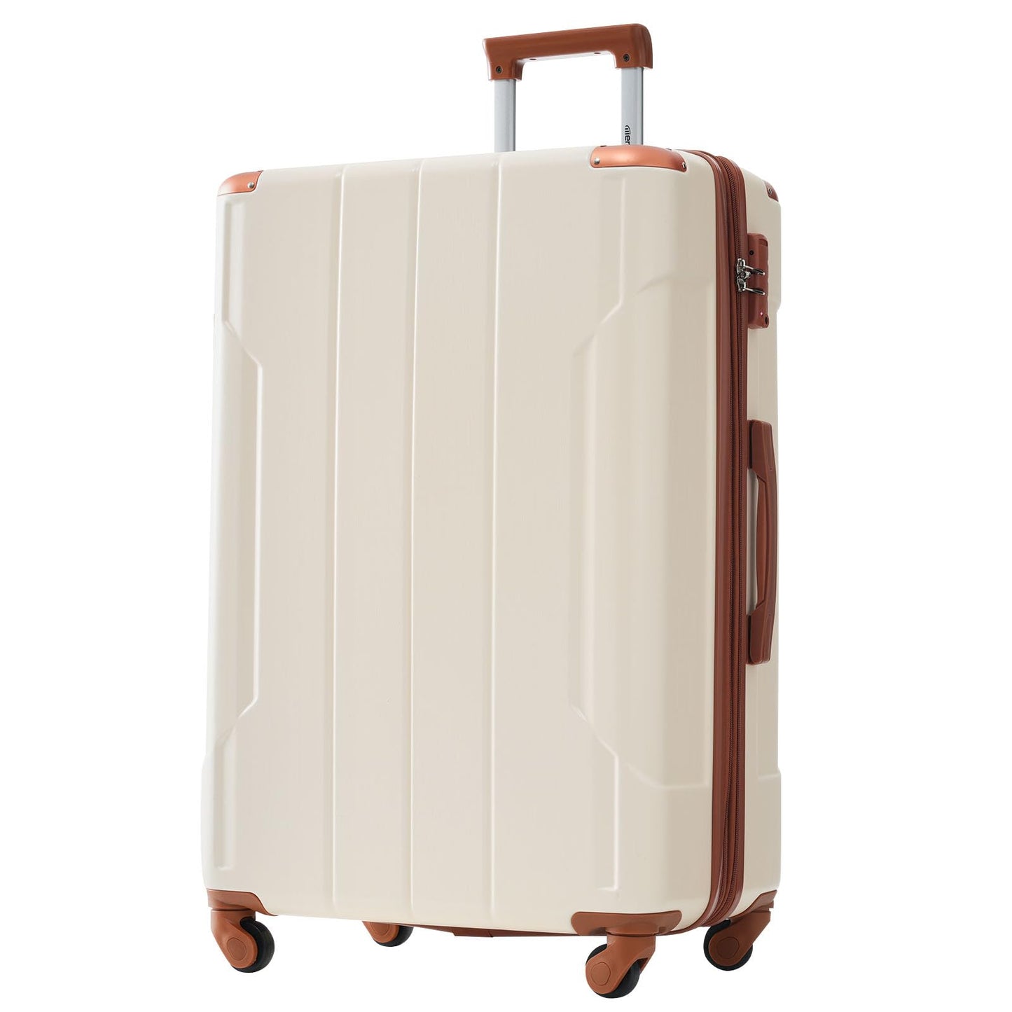 Merax Luggage Sets 3-Piece Hardshell with Spinner Wheels Lightweight Suitcase with Corner Guards (Green, 20/24/28)