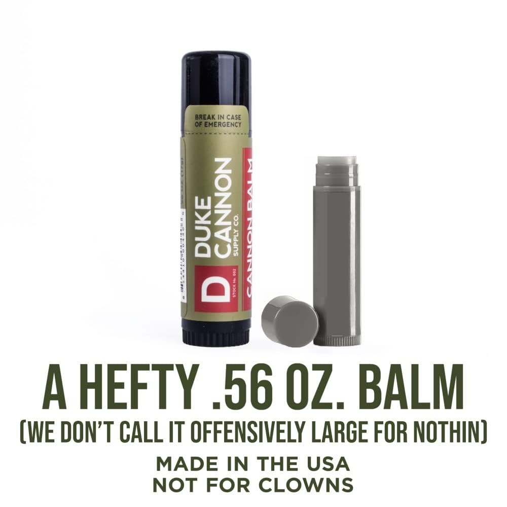 Duke Cannon Supply Co. - Tactical Lip Protectant Balm, Fresh Mint (3 Pack of 0.56 oz) Superior Performance Lip Protection Balm for Hard Working Men - Fresh Mint
