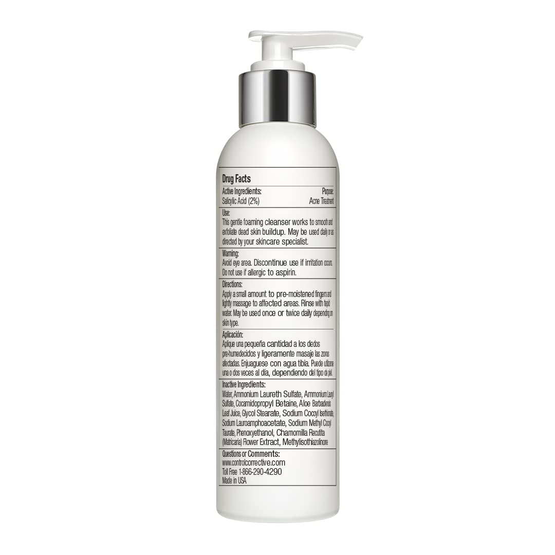 CONTROL CORRECTIVE Salicylic Wash 2%, 6.7 Fl Oz - Excellent For Oily Or Acne-Prone Skin, Creamy/Gel Cleanser Helps Reduce And Control Breakouts Without Overstripping