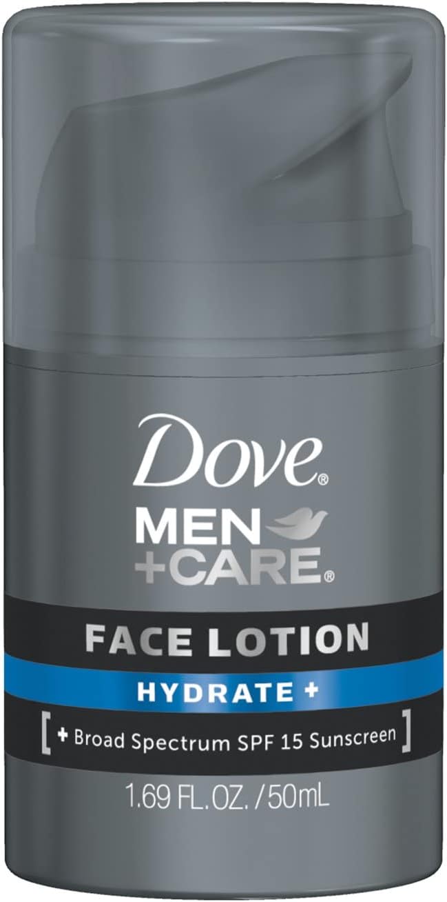 Dove Men + Care Face Lotion Hydrate with Broad Spectrum SPF 15, 1.69 Fl Oz