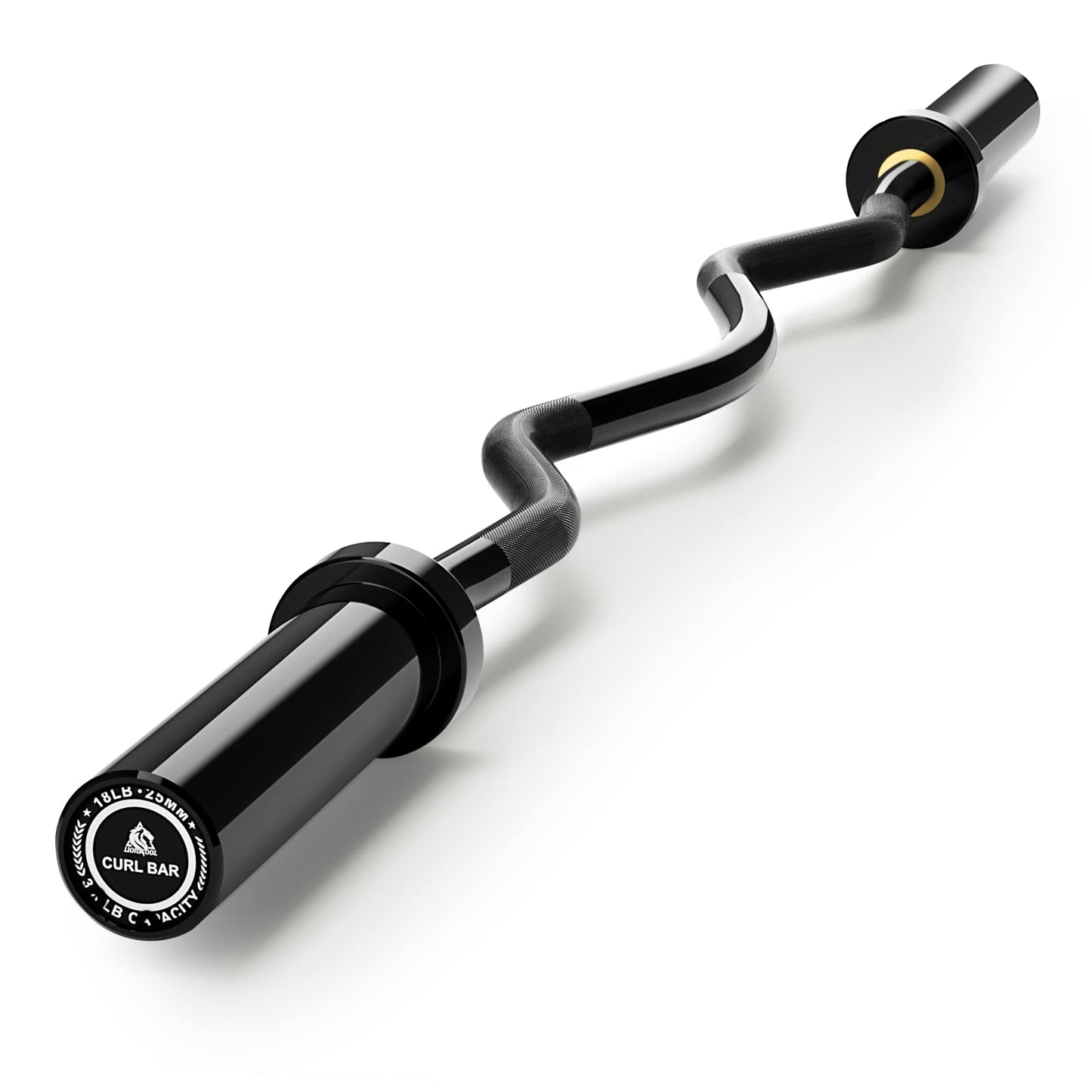 LIONSCOOL Premium 4ft/4.9ft/6ft Barbell for Strength Training and Olympic Weightlifting, 2 Inch Bar for Squats, Curls, Deadlifts, Presses, Hip Thrusts, 350lbs/500lbs/700lbs Weight Capacity