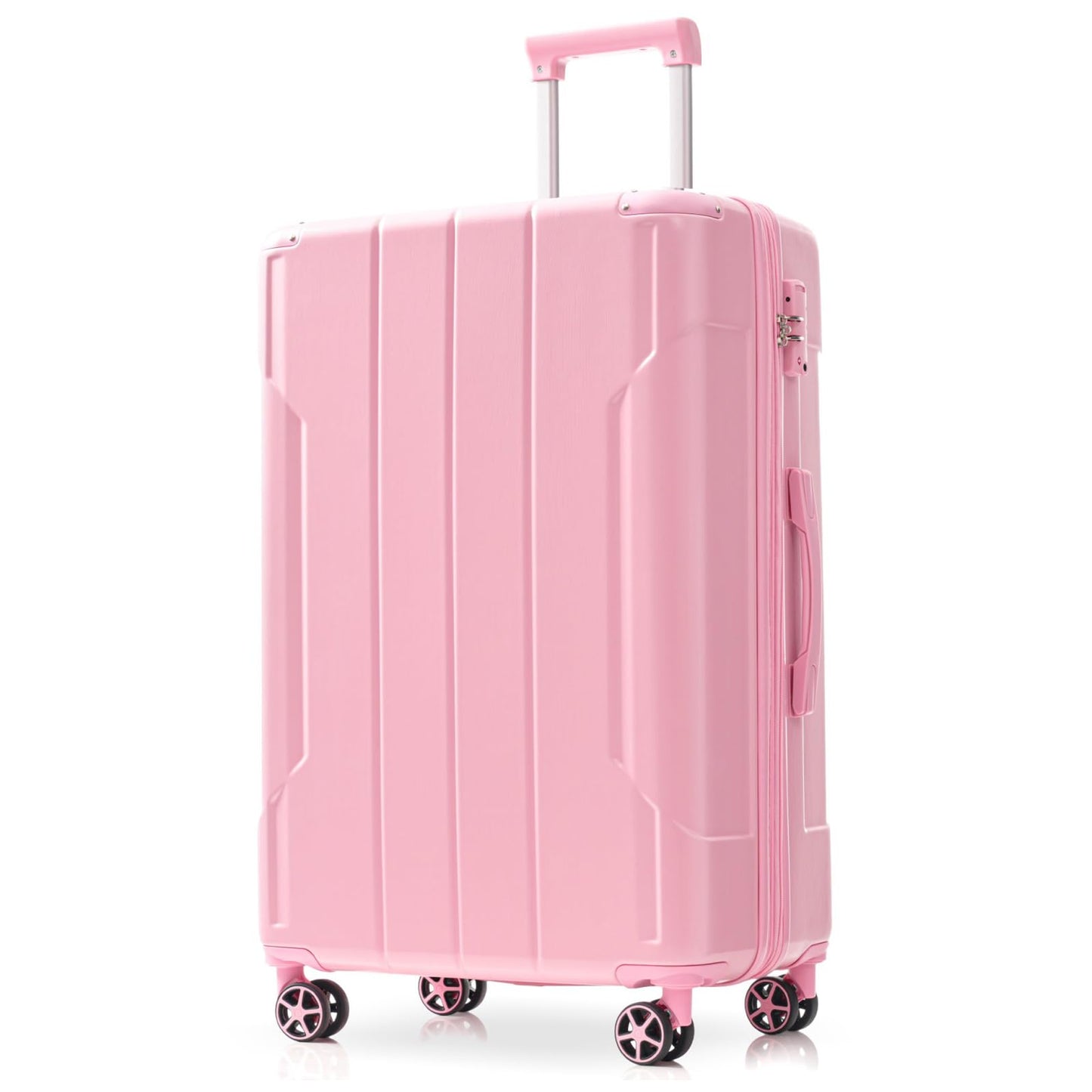 Merax Luggage Sets 3-Piece Hardshell with Spinner Wheels Lightweight Suitcase with Corner Guards (Green, 20/24/28)
