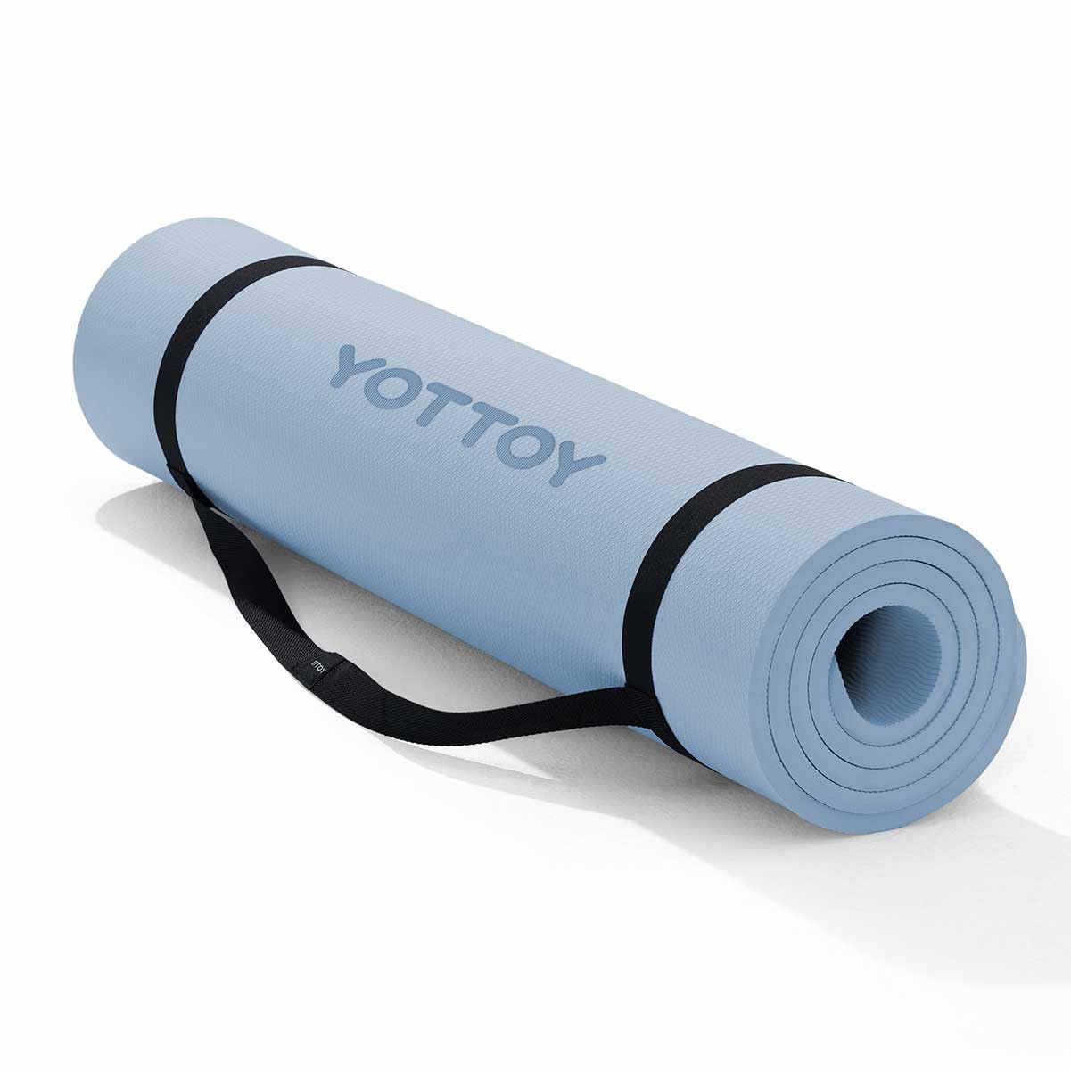 YOTTOY Yoga Mat,Extra Thick Yoga Mat (1/2inch),Professional TPE Exercise Mat,Non-Slip Workout Mat for Yoga, Pilates, Fitness, Barefoot Workouts, Home Gym Studio with Strap