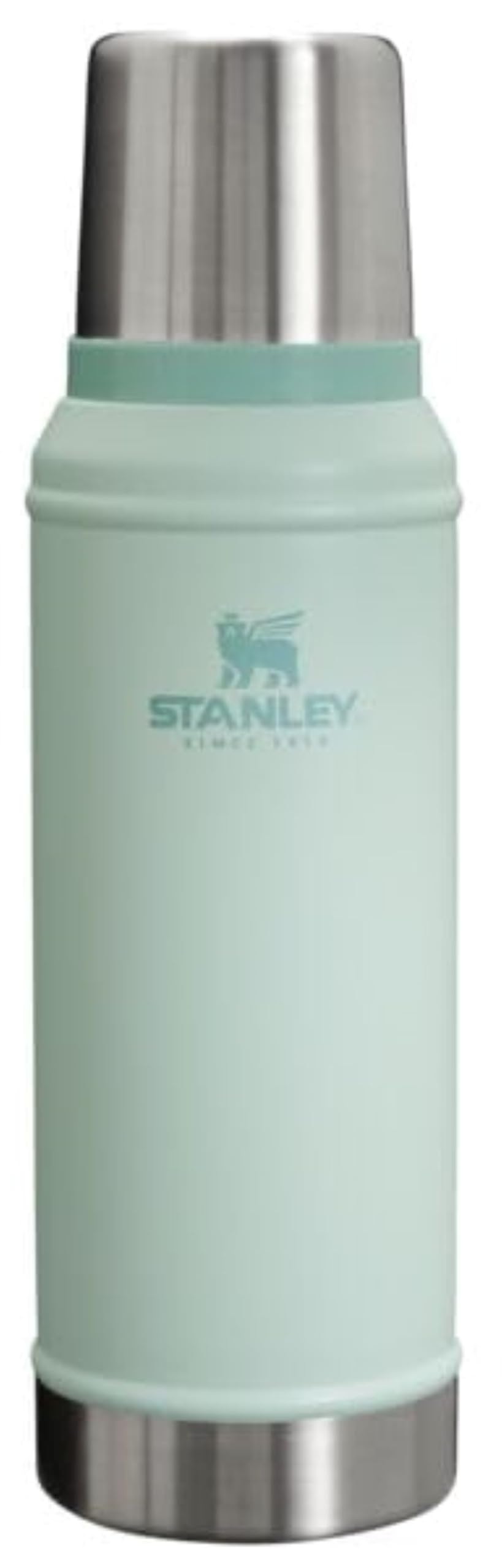 Stanley Classic Legendary Vacuum Bottle 2.0 qt | Wide Mouth with Leakproof Cup Lid | Keep Drinks Hot or Cold | Packable for Travel | Insulated Stainless Steel Thermos | BPA-Free | Hammertone Green