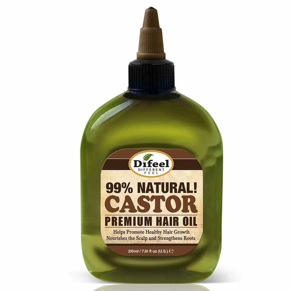 Difeel 99% Natural Premium Hair Oil - Caffeine & Castor Fastest Hair Growth, 8 oz.