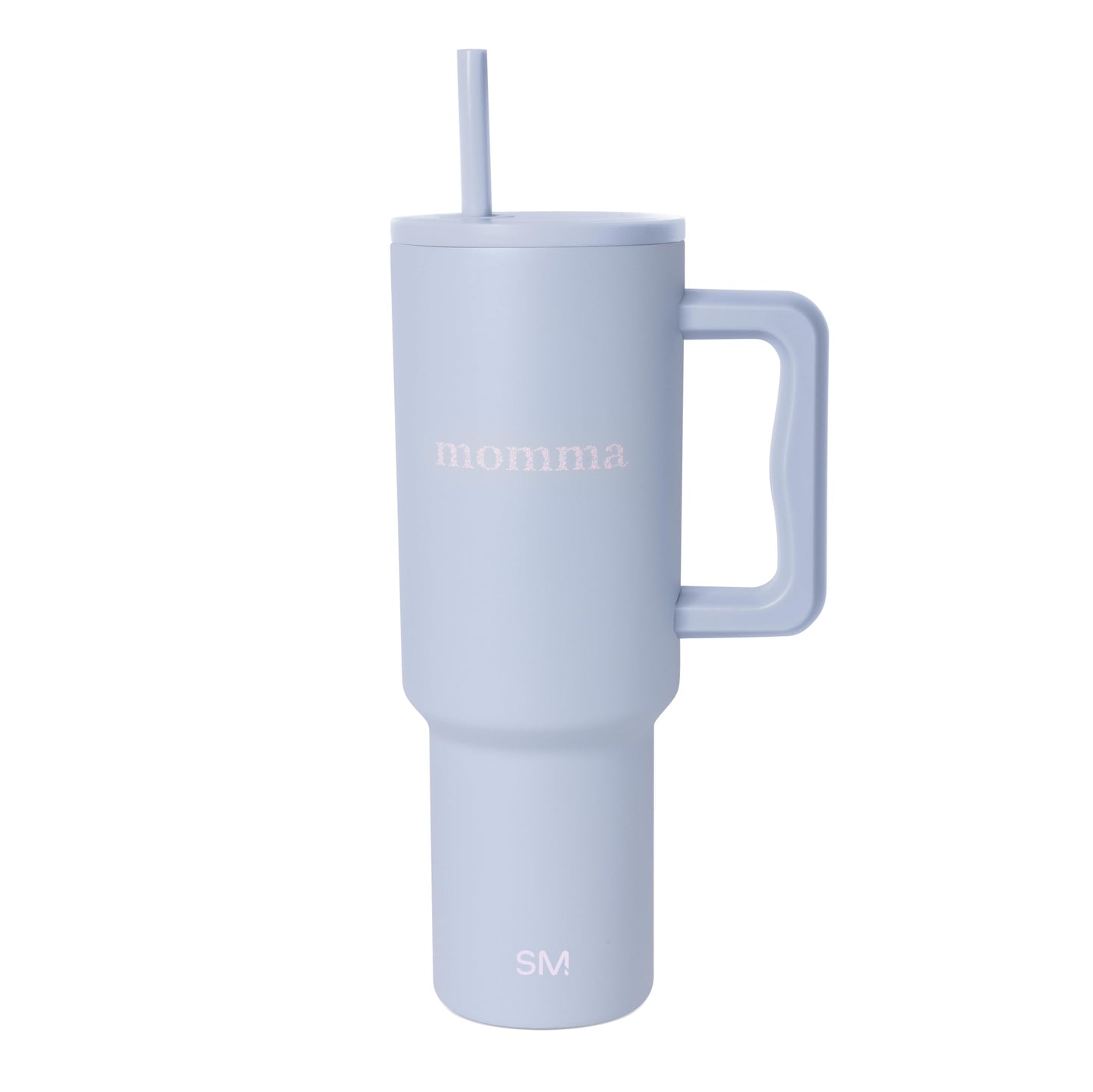 Simple Modern 40 oz Trek Tumbler with Handle and Straw Lid | Cup Holder Friendly Insulated Stainless Steel Travel Mug | Blue Dune