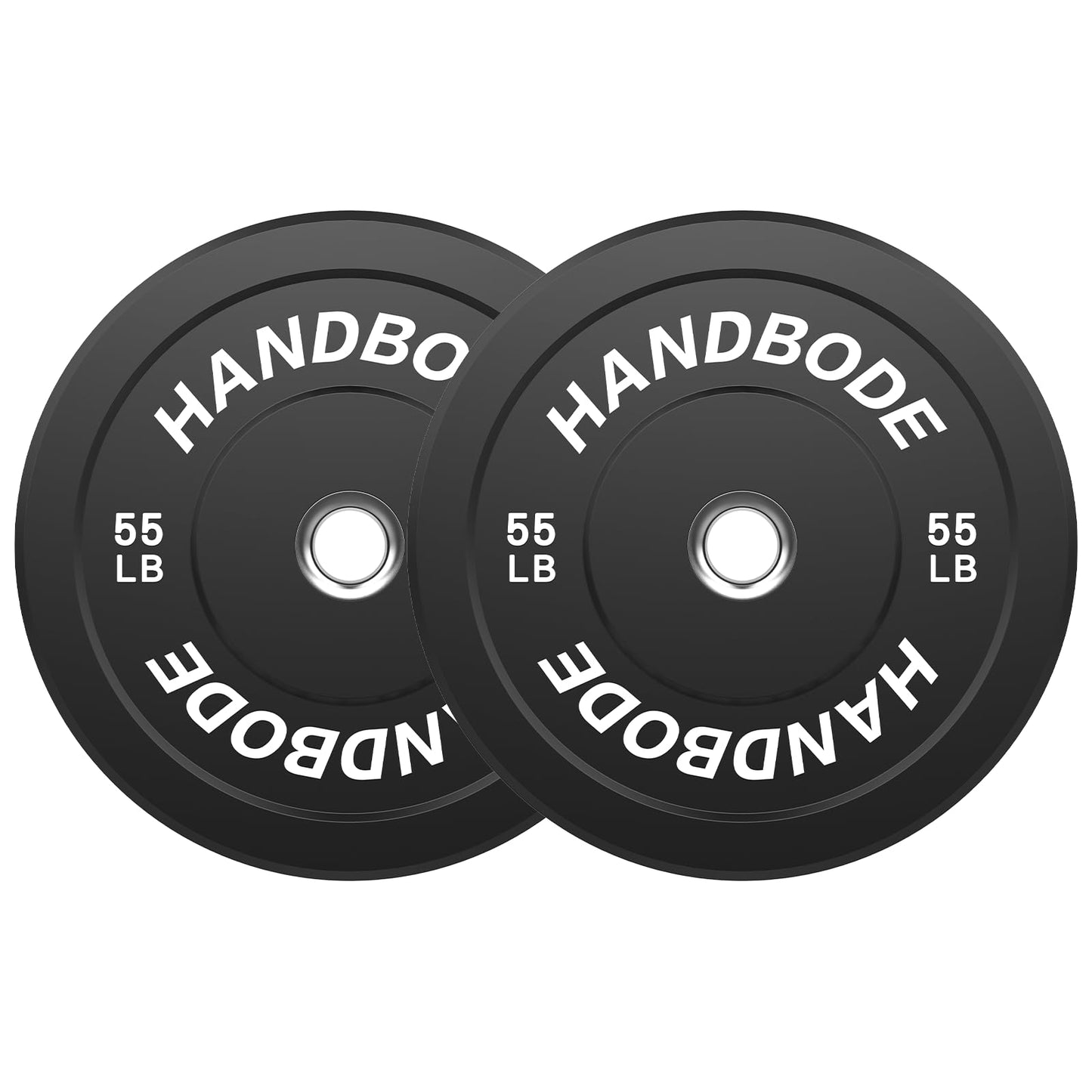 Colored Bumper Weight Plates Olympic Weight Plate Set 2-Inch, 10/15/20/25/35/45/55 lb Barbell Weight Plates Set for Home Gym, Rubber Strength Training Weights Plates for Weight Lifting