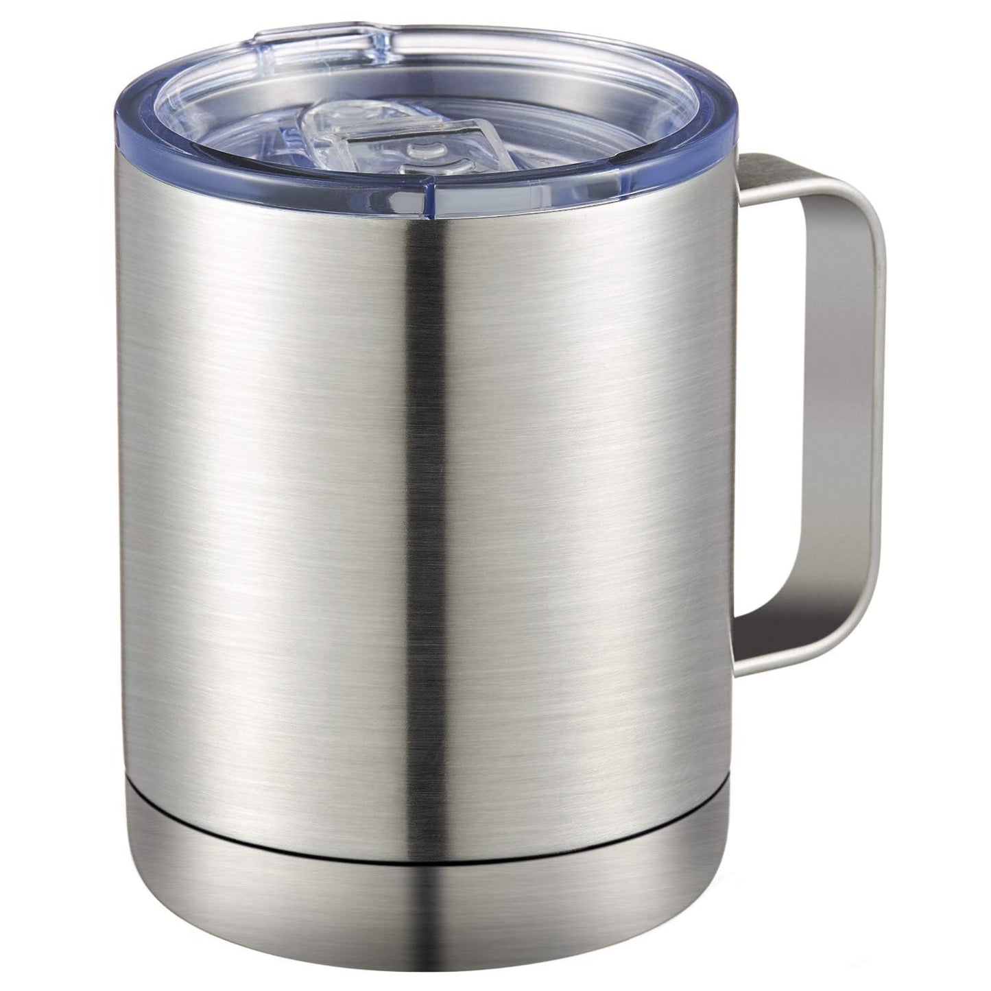 MEWAY 12oz Coffee Mug With Handle and Sliding Lid,Stainless Steel Travel Tumbler Cup with Handle,Double Wall Vacuum Insulated Camping Cup for Hot & Cold Drinks Tea (Purple,Set of 1)