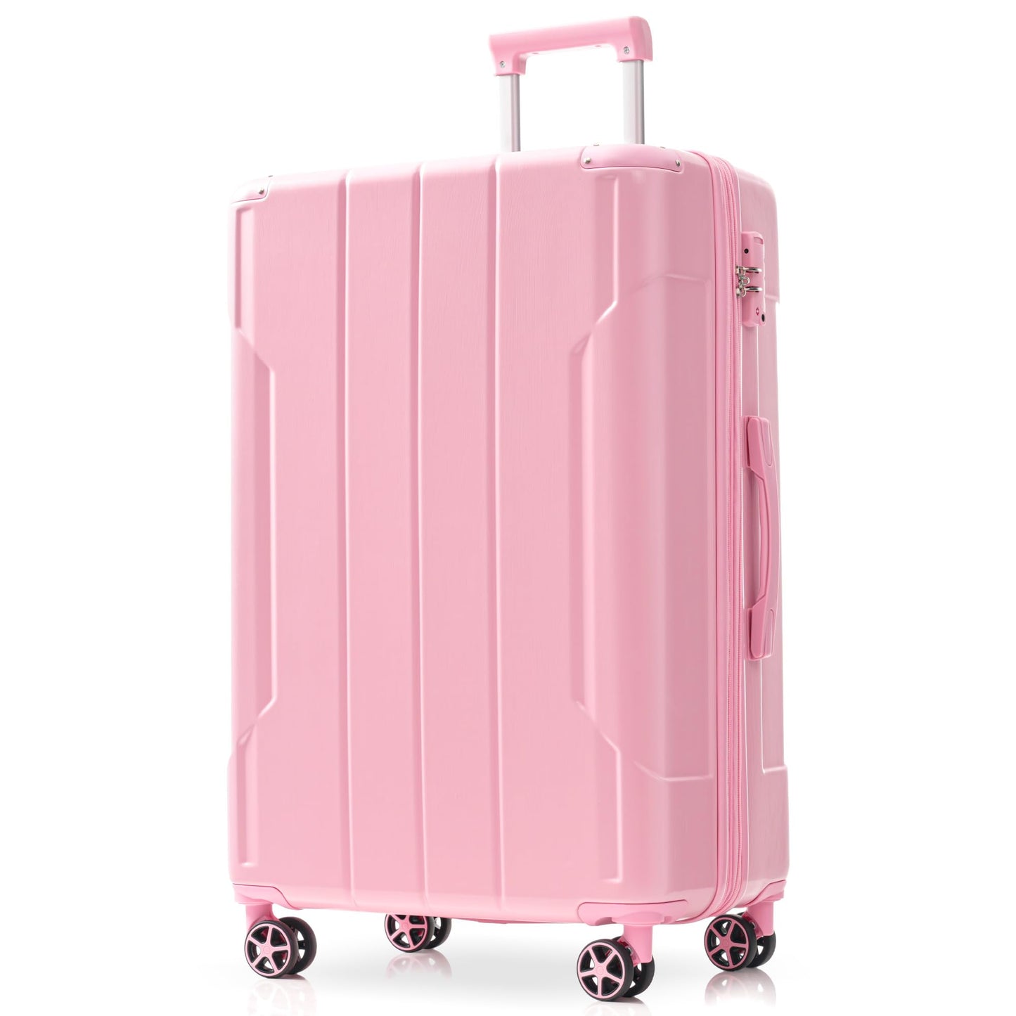 Merax Luggage Sets 3-Piece Hardshell with Spinner Wheels Lightweight Suitcase with Corner Guards (Green, 20/24/28)