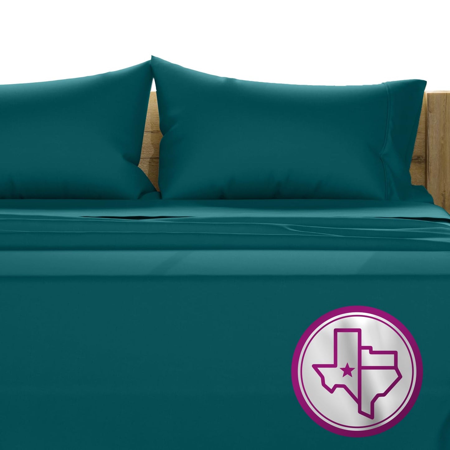 TEXAS LINEN CO. 100% Egyptian Cotton Sheets King Size Set - 1200 Thread Count Egyptian Cotton Luxury Sheets King Size, 17" Deep Pocket, Soft, Cooling Sateen Weave Hotel Quality Bedding Set - White