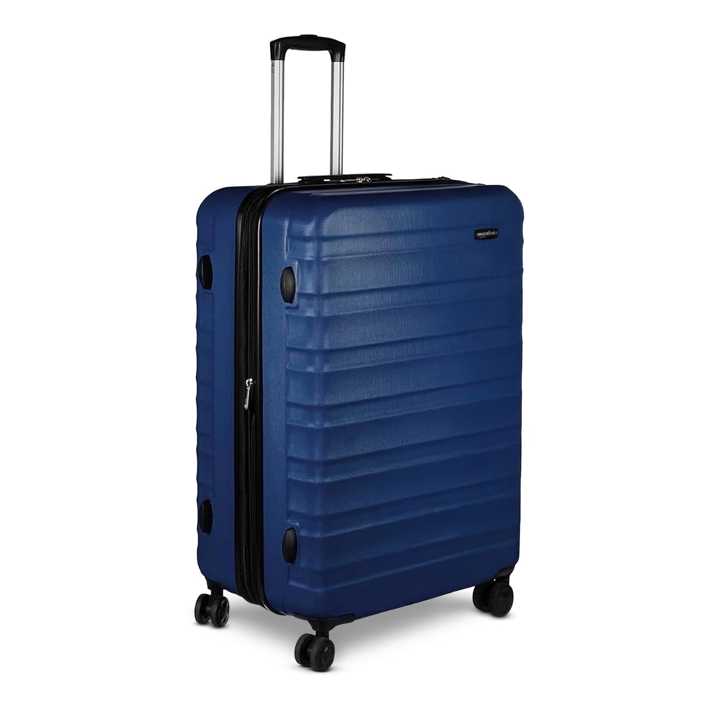 Amazon Basics 3-Piece Set (21", 26", 30"), Hardshell Suitcases With Wheels, Expandable For Up to 25% More Space, With Scratch-Resistant Surface, Four Multi-directional Wheels, Navy Blue