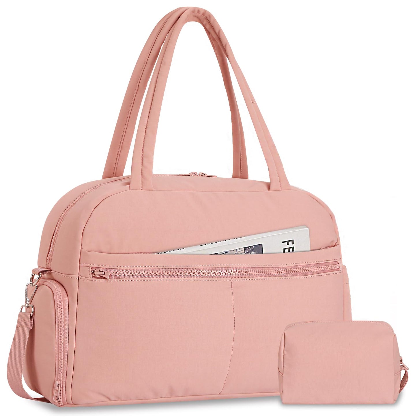 Sports Gym Bag for Women, Travel Duffle Bag with Shoe Compartment & Wet Pocket, Fitness Yoga Bag Weekender Overnight Bag Small