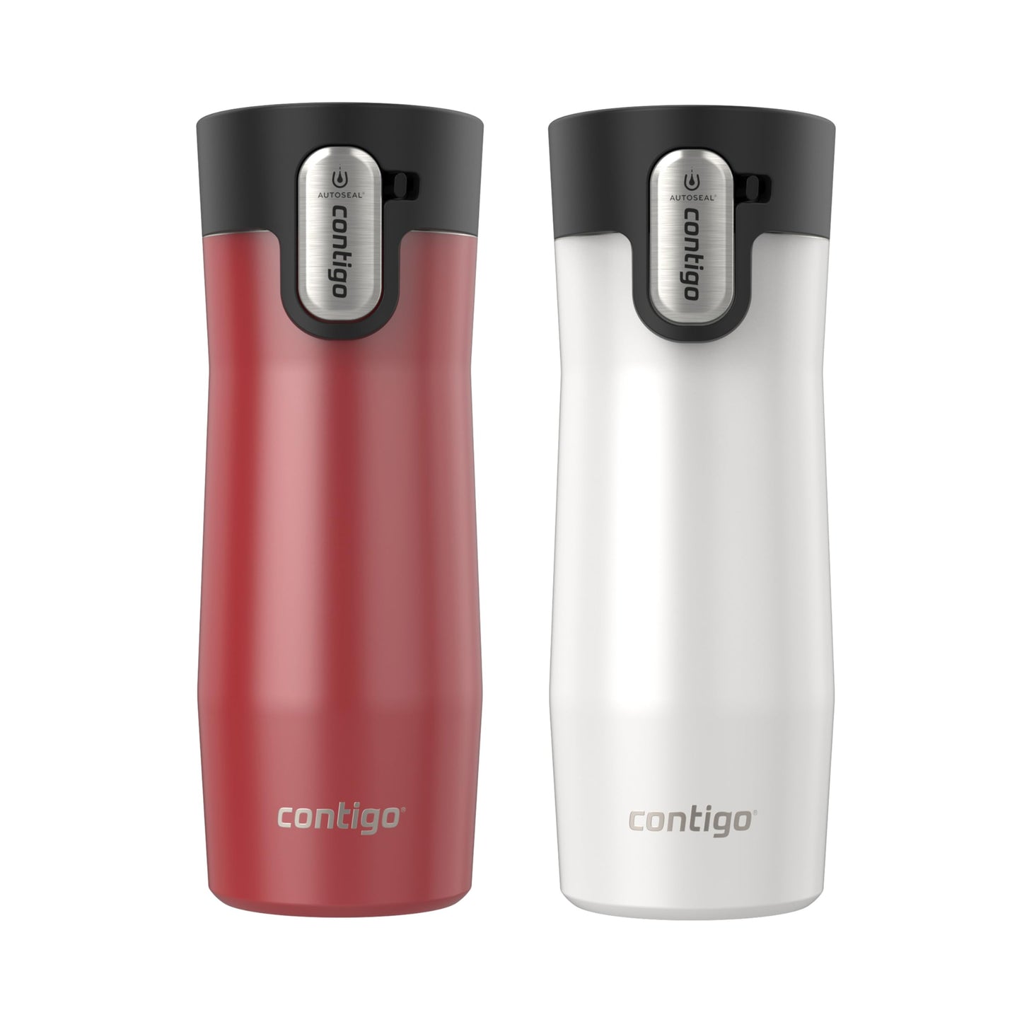 Contigo West Loop Stainless Steel Travel Mug with AUTOSEAL Lid, 16oz., Stainless Steel/Black