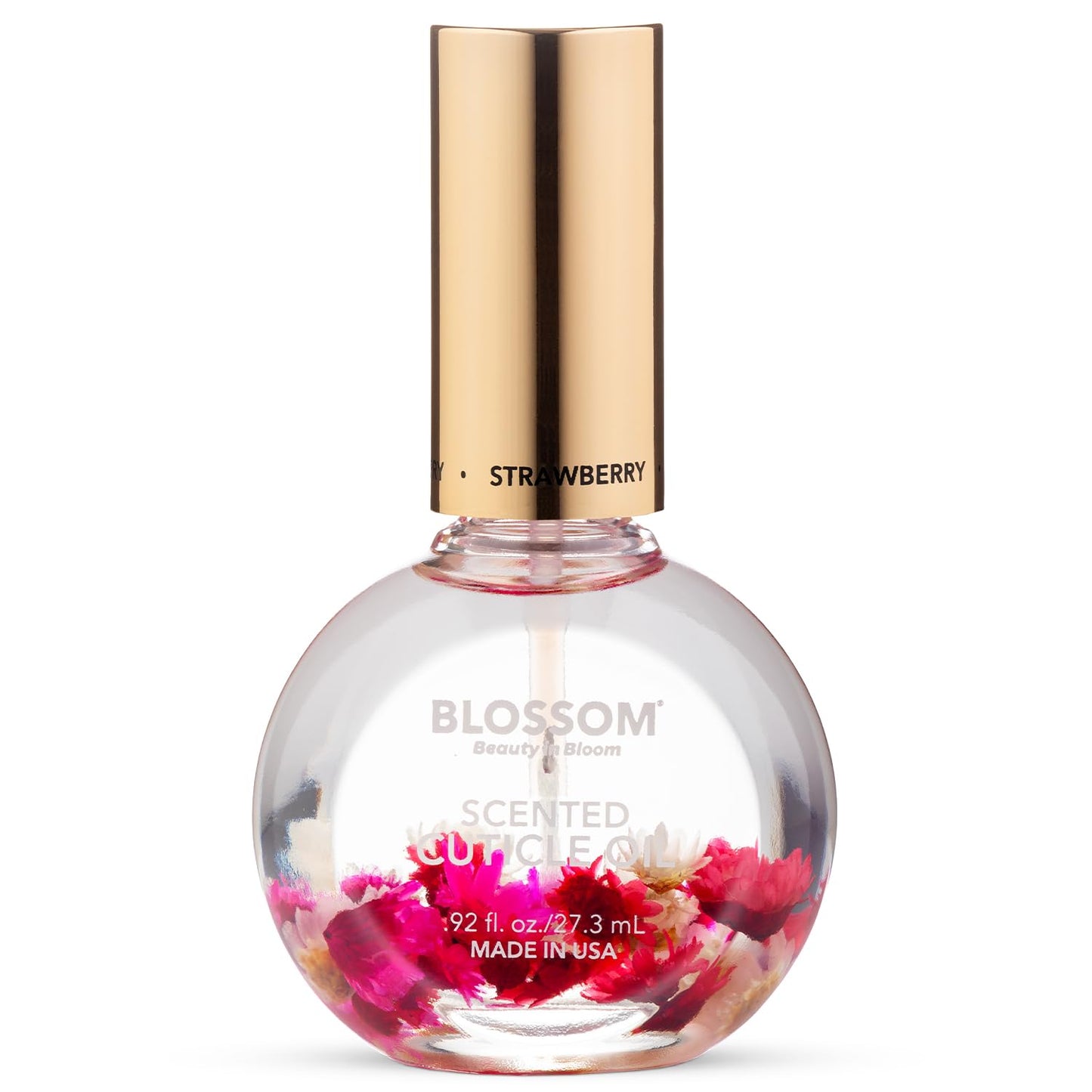 Blossom Cuticle Oil for Nails, Hydrating, Moisturizing, Scented Nail Oil Cuticle Care, Infused with Real Flowers, Made in USA, 0.5 fl. oz, Rose