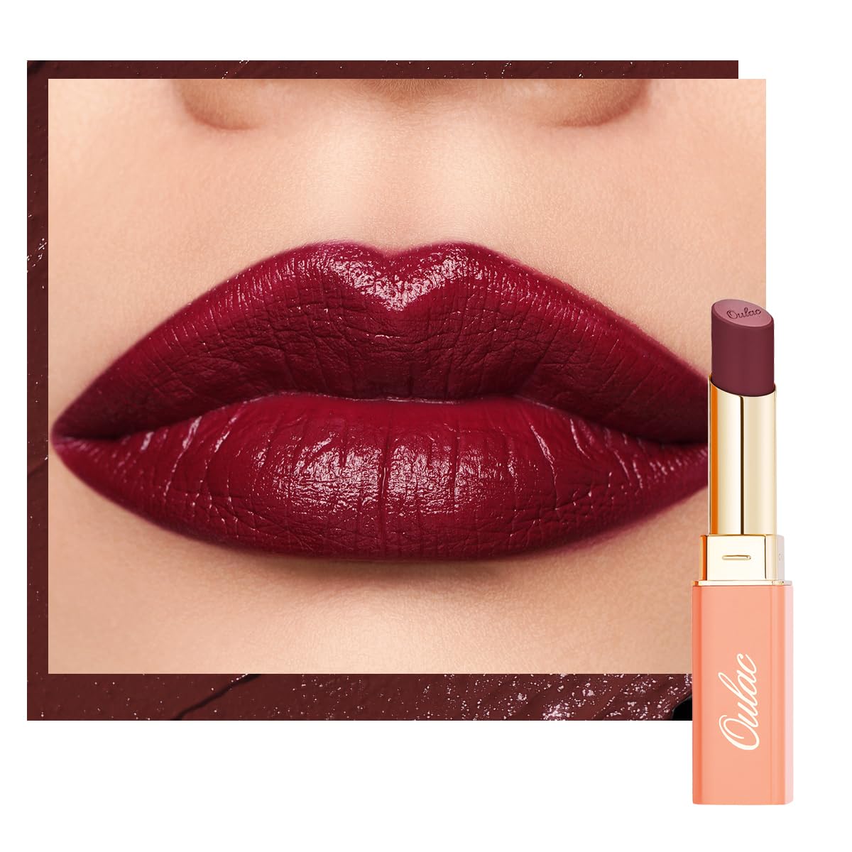 Oulac Beige Lipsticks for Women, Pale Nude Matte Lip Base, Full Coverage Lip Color, Satin Matte Finish, Cream Texture, Hydrating, Infused with Hyaluronic Acid, Vegan & Clean Beauty 4g SG01 Bare