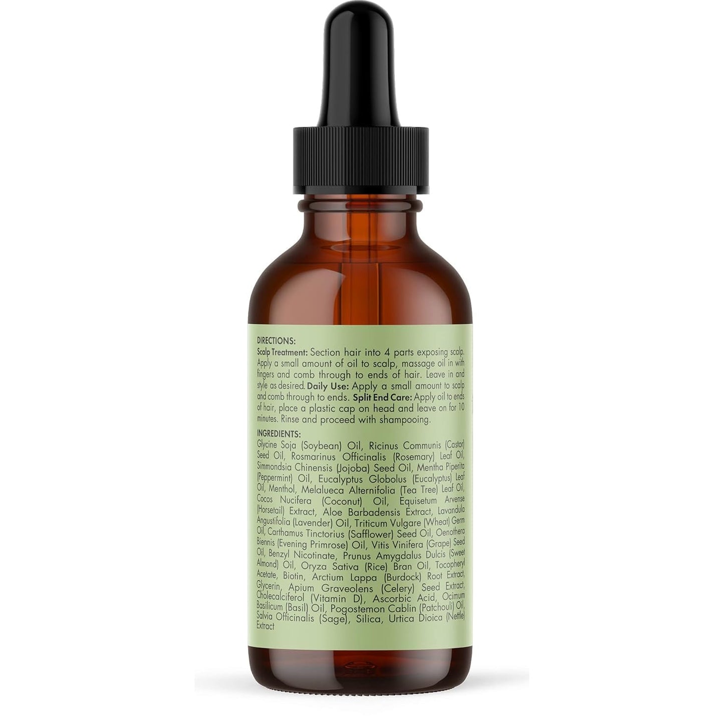 Mielle Organics Rosemary & Mint Hair Oil, Split Ends & Dry Scalp Treatment - Infused with Biotin & Essential Oils for Strengthening, Soothing, Moisturizing & Encouraging Healthier Hair (2 Fl Oz)