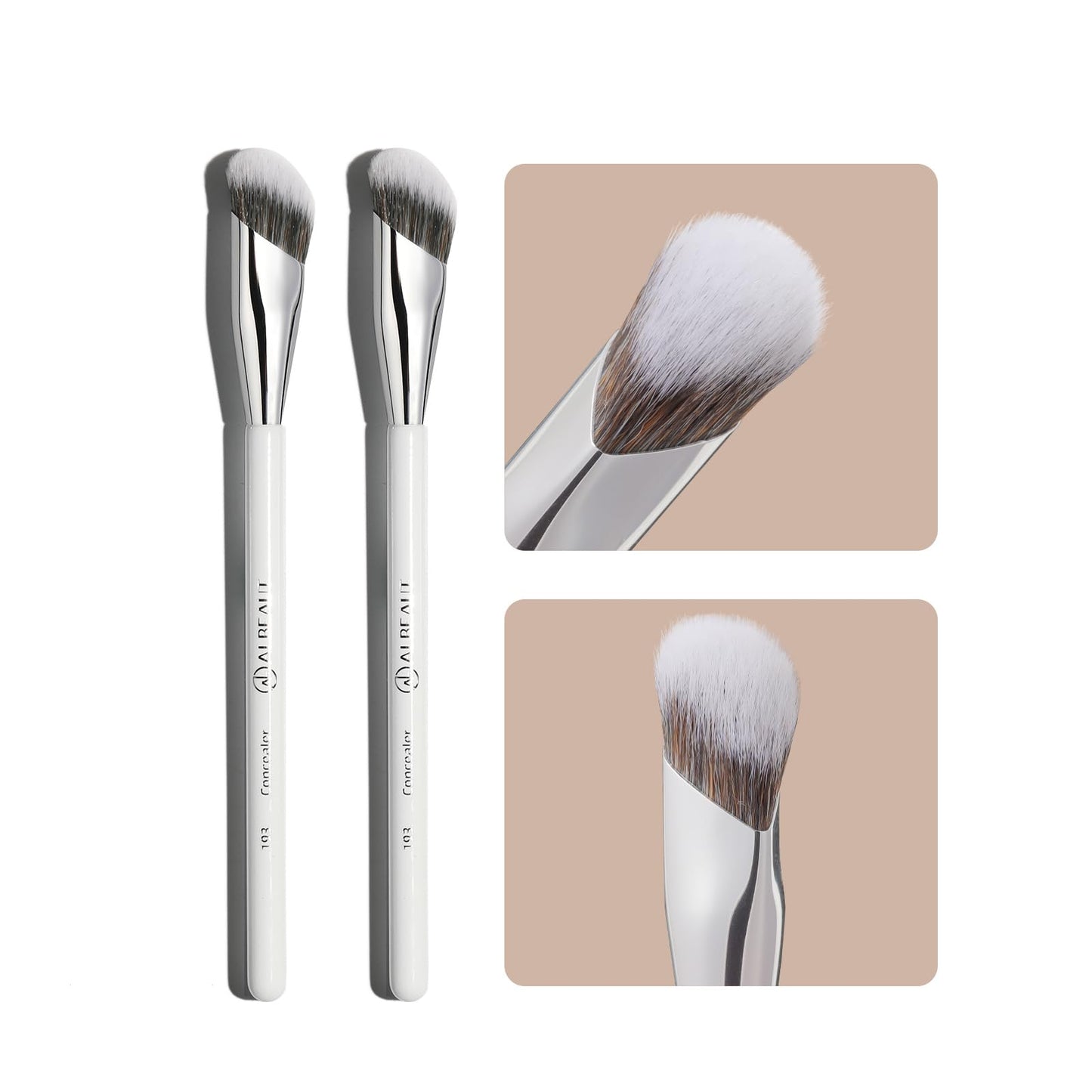 Concealer Brush, Angled Under Eye Makeup Small Foundation Precision Face Blending Brush (193 concealer brush)
