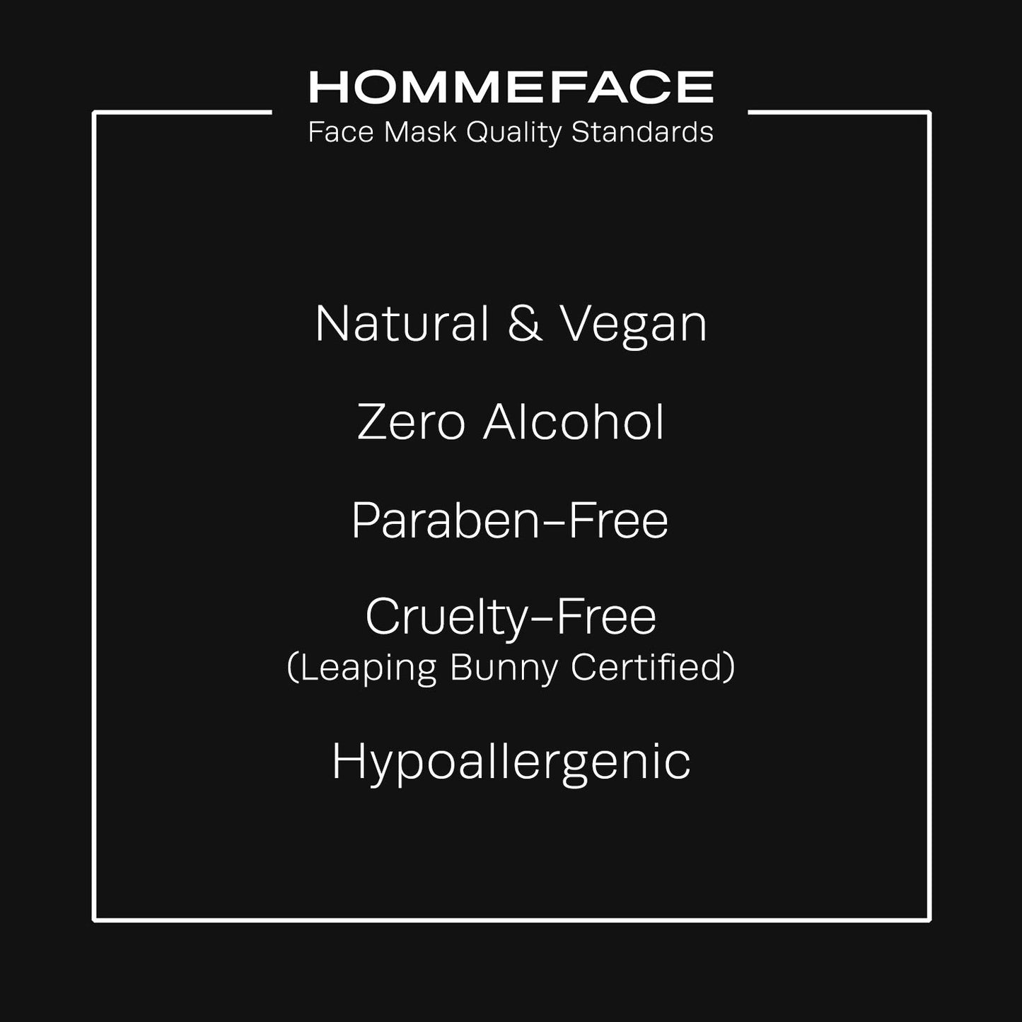 HommeFace Revitalizing Hydrogel Facial Mask Set for Men (5ct) - Hydrating, Anti-aging & Soothing Face Sheet Mask with Hyaluronic Acid, Vitamin B, C, E & Peptides, Beard-Friendly