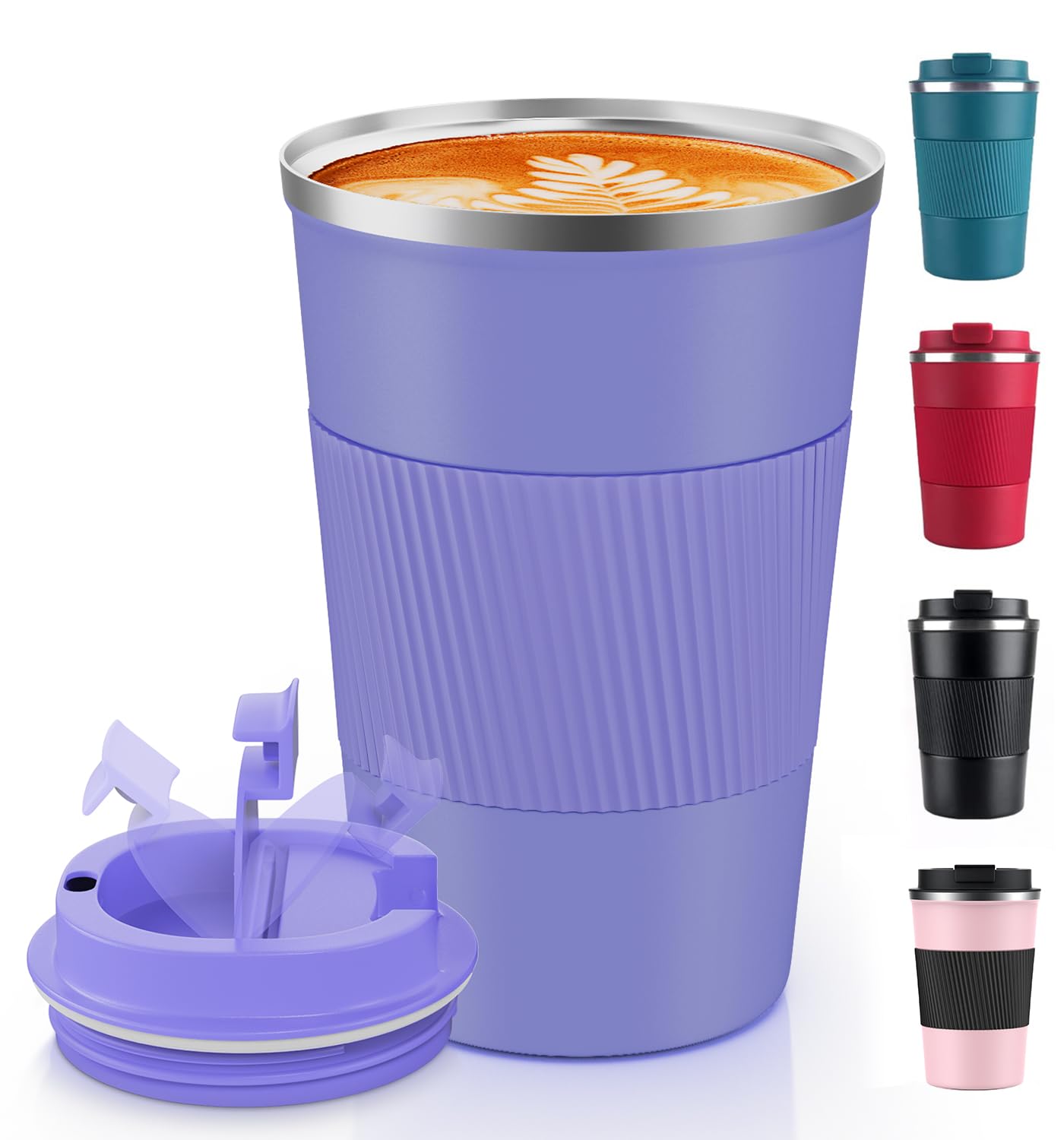 Coffee Mug 12oz - Insulated Travel Mug Spill Proof with Leakproof Lid Vacuum Stainless Steel Travel Coffee Mug Water Tumbler to GO, Reusable Coffee Cup for Men and Women for Hot & Cold Drinks