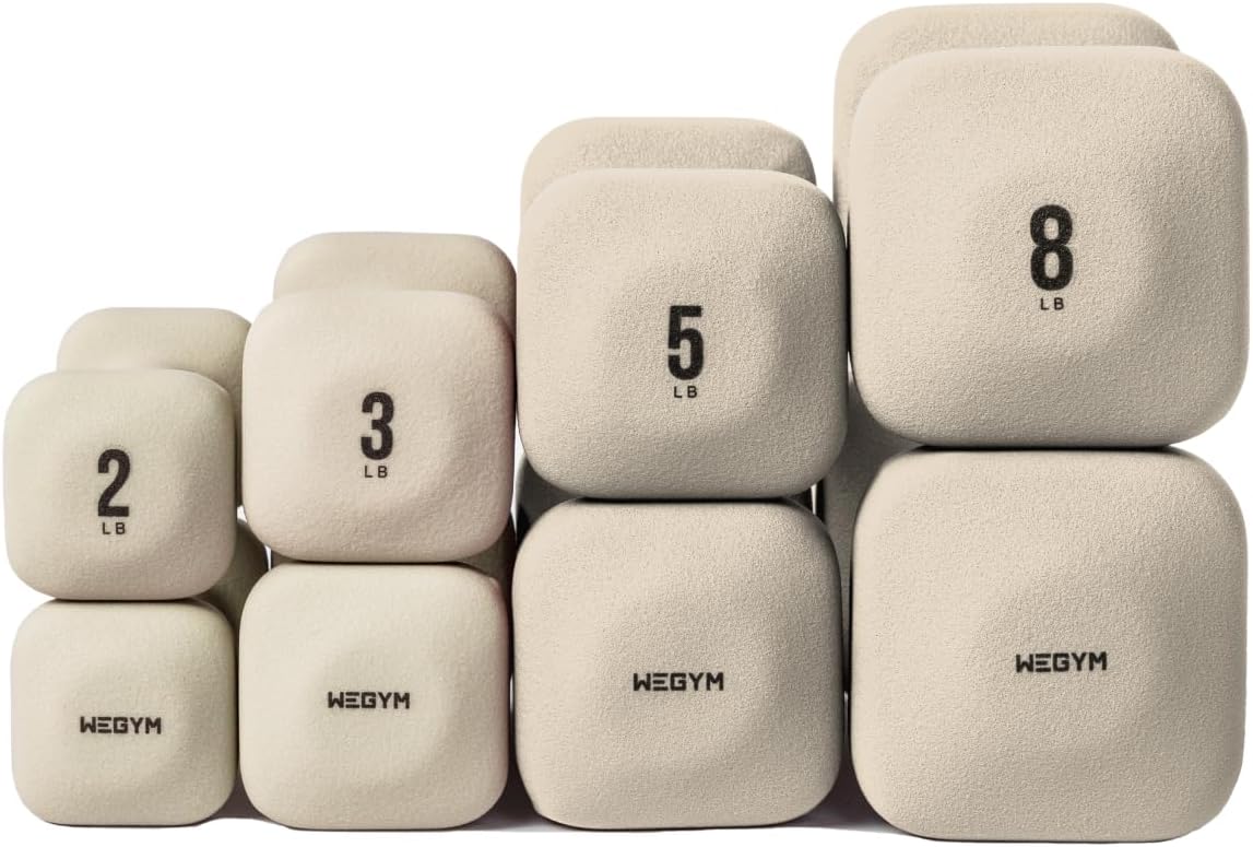 SafeGrip Dumbbells, Anti-Slip, Anti-Roll, Thick Handles, Free Weights, Square Dumbbells for Secure Workouts at Home, Weightlifting, and Personal Training