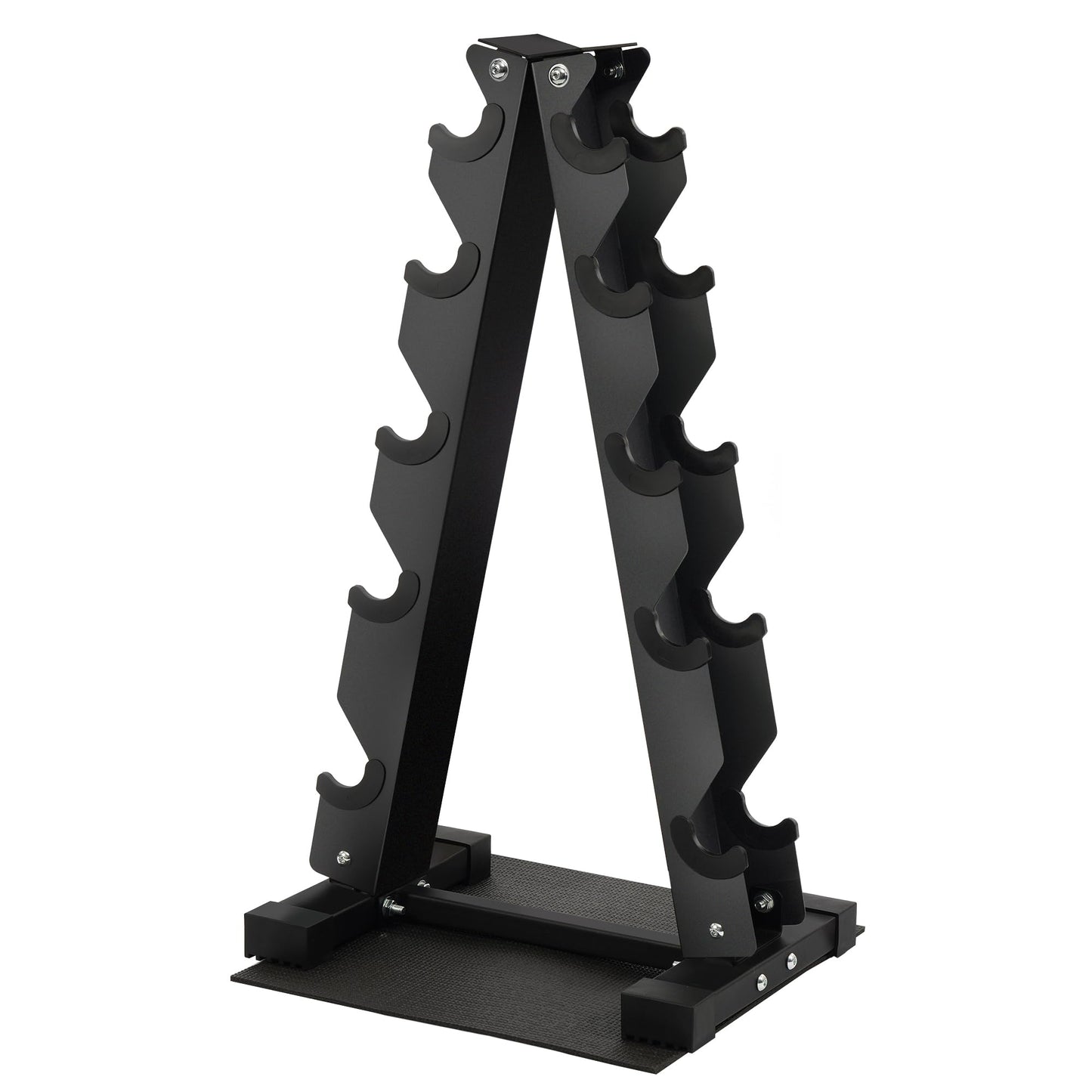 A-Frame Dumbbell Rack Stand Only with Anti-Slip Pads, Compact Weight Storage Rack for Home Gym, 4 Tier or 5 Tier A-Shape Rack Options