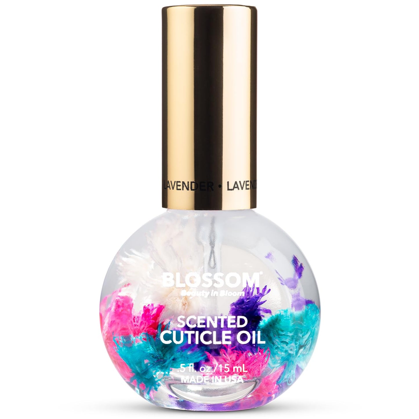 Blossom Cuticle Oil for Nails, Hydrating, Moisturizing, Scented Nail Oil Cuticle Care, Infused with Real Flowers, Made in USA, 0.5 fl. oz, Rose