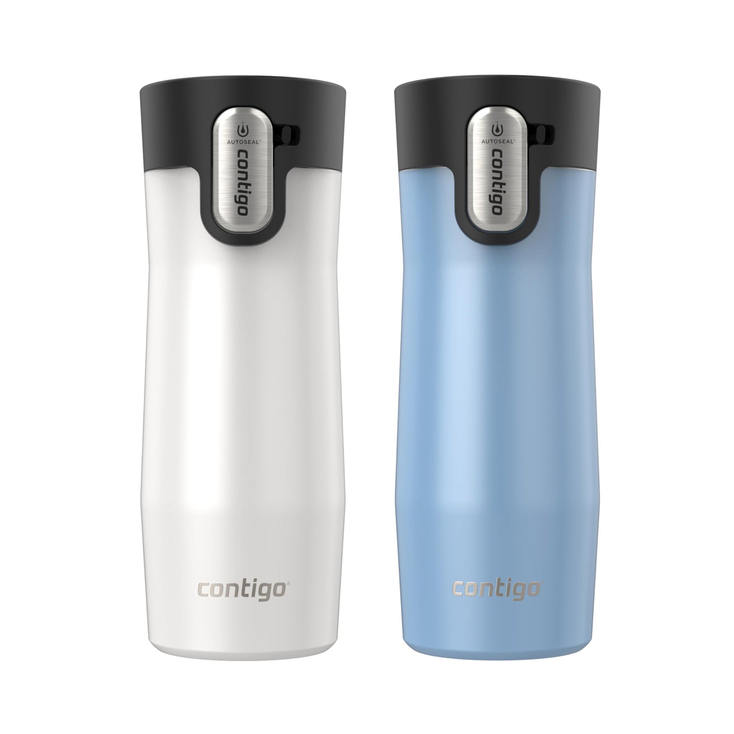 Contigo West Loop Stainless Steel Travel Mug with AUTOSEAL Lid, 16oz., Stainless Steel/Black