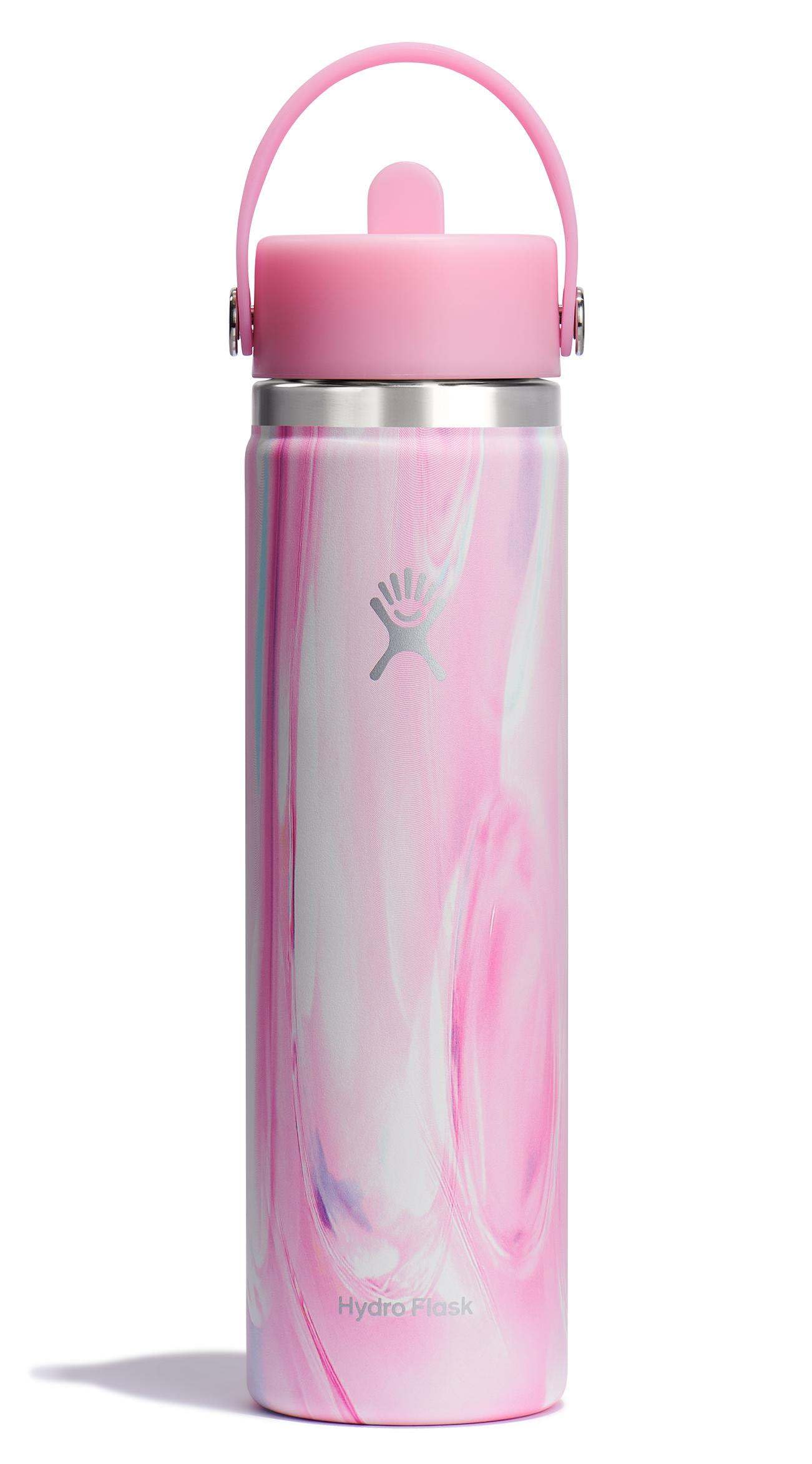 Hydro Flask 32 Oz Wide Flex Straw Cap Bottle - Insulated Stainless Steel - Wide Straw Lid, Non Spill, Leakproof in Jelly Pink