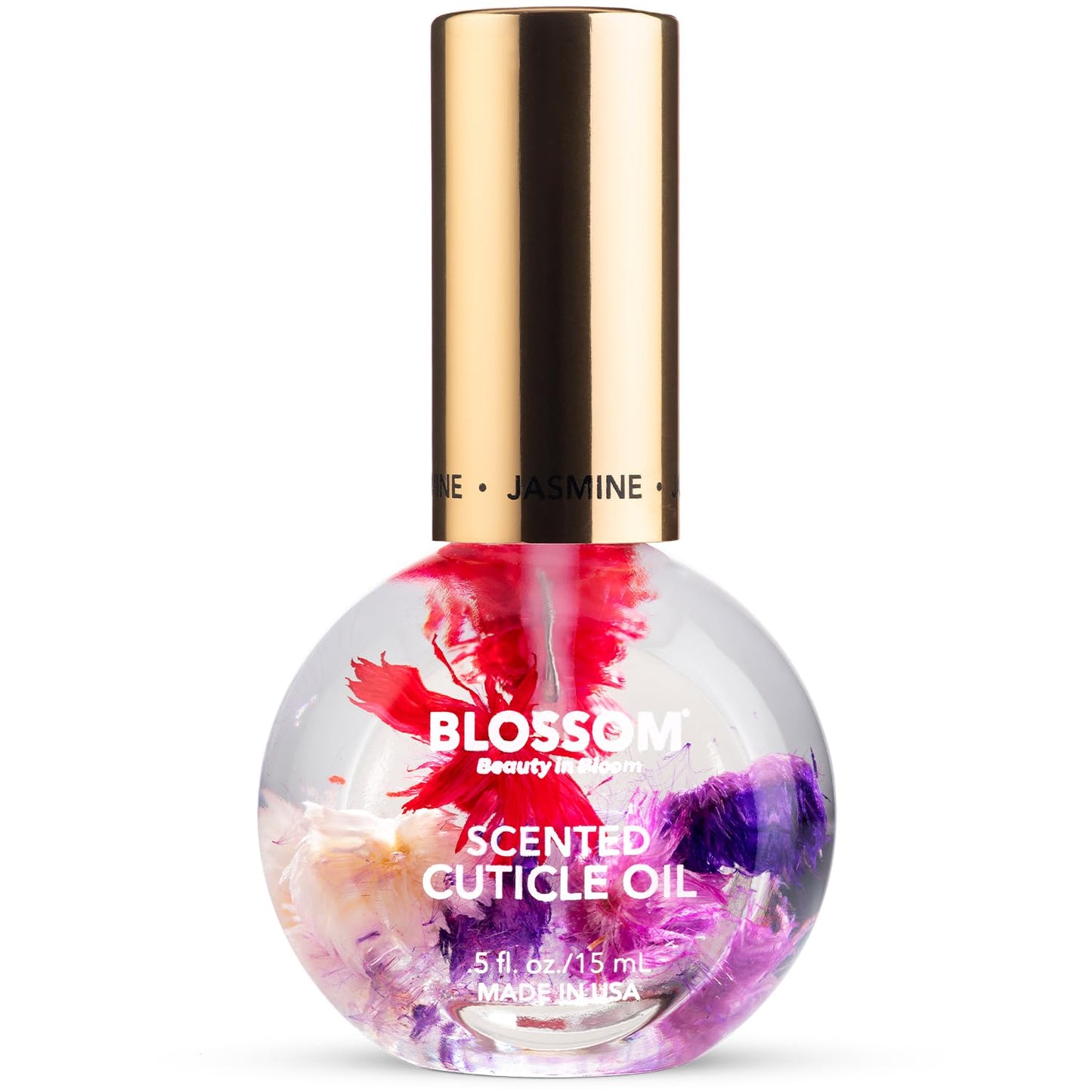 Blossom Cuticle Oil for Nails, Hydrating, Moisturizing, Scented Nail Oil Cuticle Care, Infused with Real Flowers, Made in USA, 0.5 fl. oz, Rose