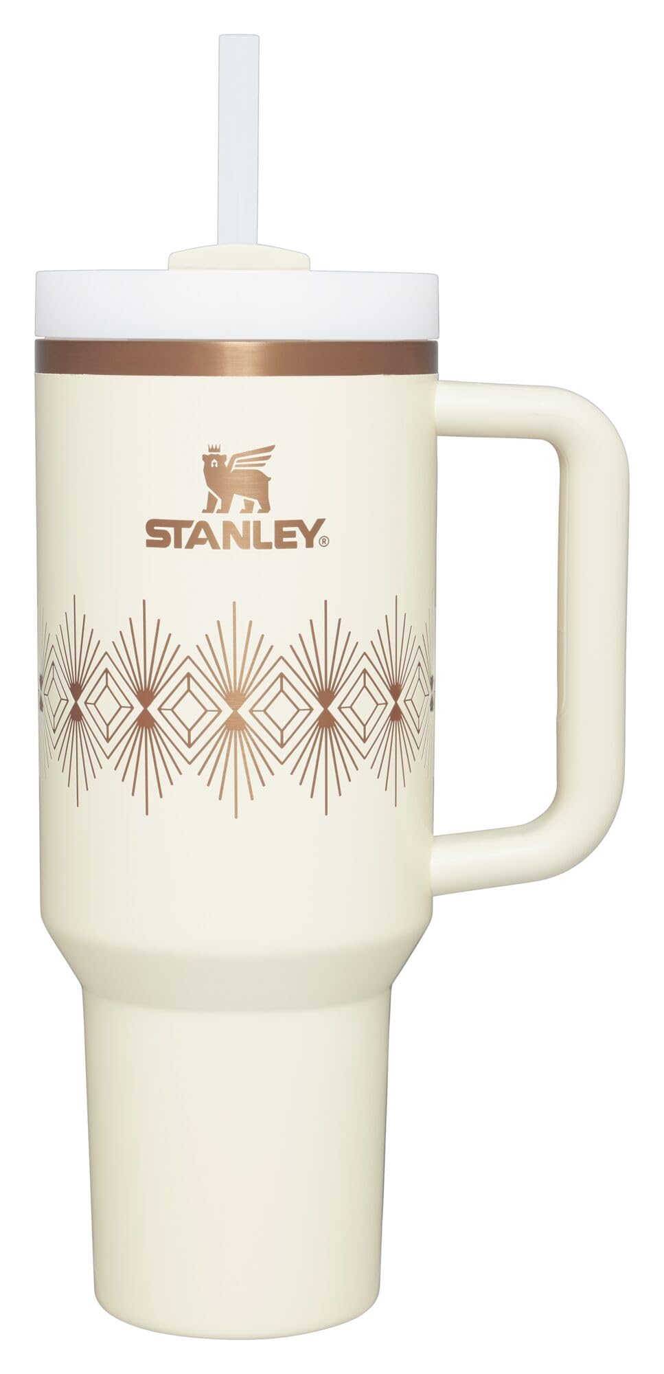STANLEY Quencher H2.0 Tumbler with Handle and Straw 40 oz | Flowstate 3-Position Lid | Cup Holder Compatible for Travel | Insulated Stainless Steel Cup | BPA-Free | Black Chroma