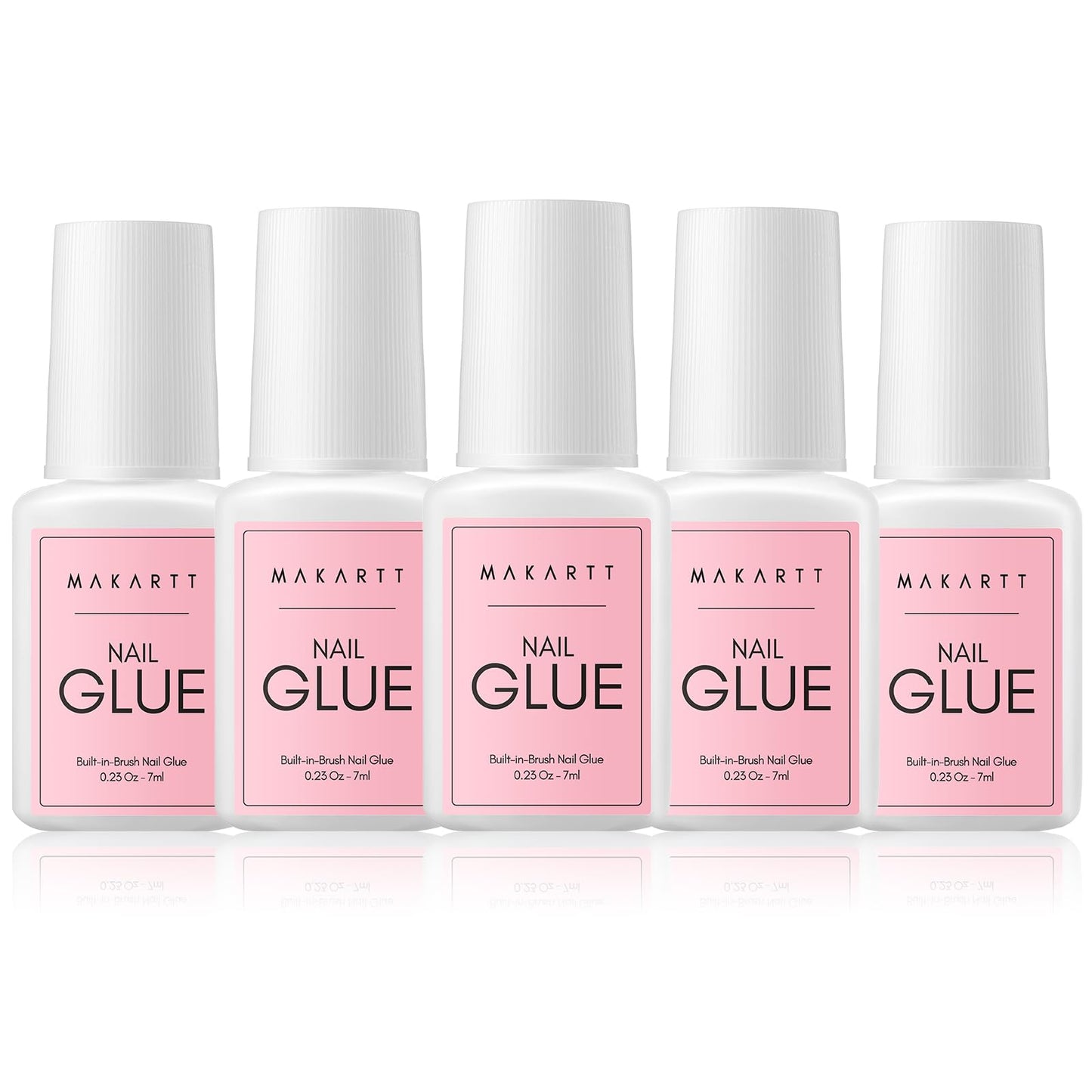 Makartt Super Strong Nail Glue for Press ons: Acrylic Nail Tips-Fake Nails-Salon Quality, Brush On, Quick Dry, Easy Application Durable & Long-Lasting Fast Glue False Nails