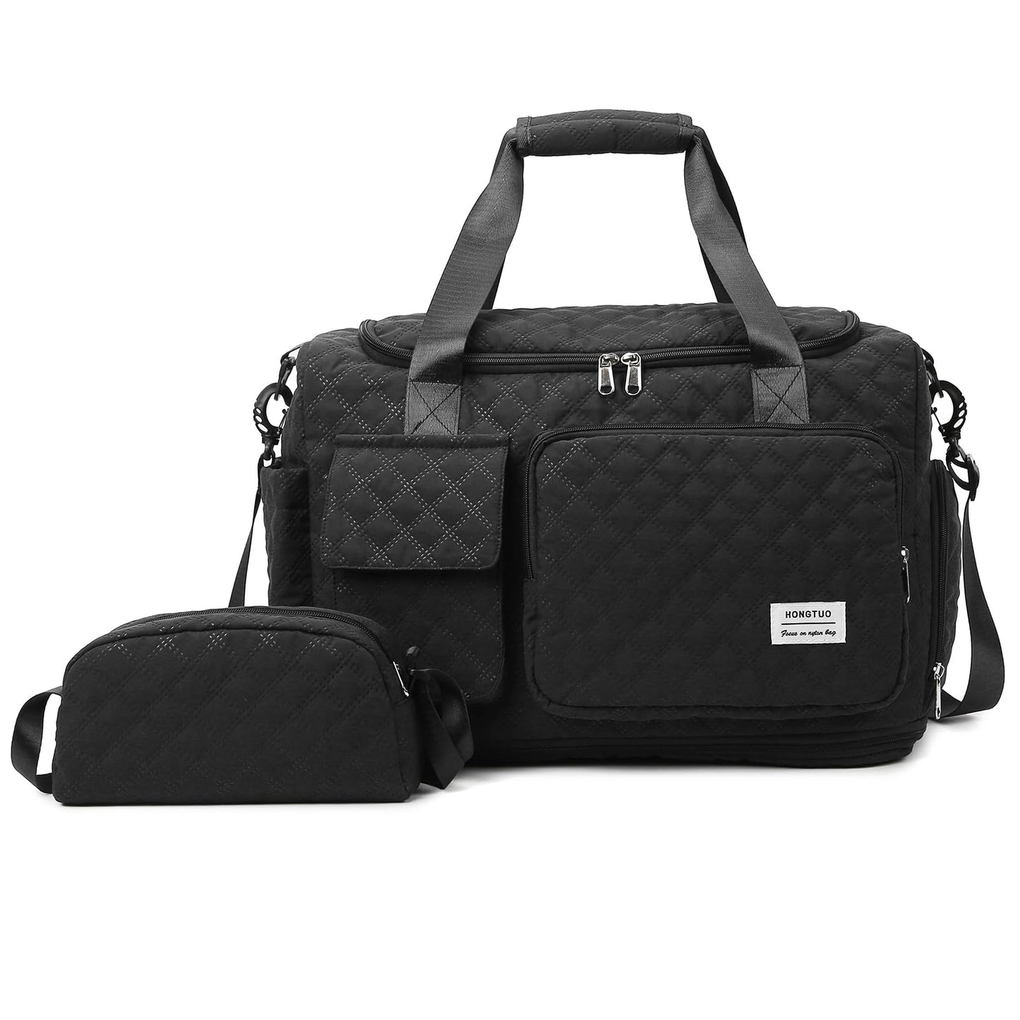 Small Gym Bag for Women, Travel Duffle Bag Carry On Weekender Bag with Shoe Compartment
