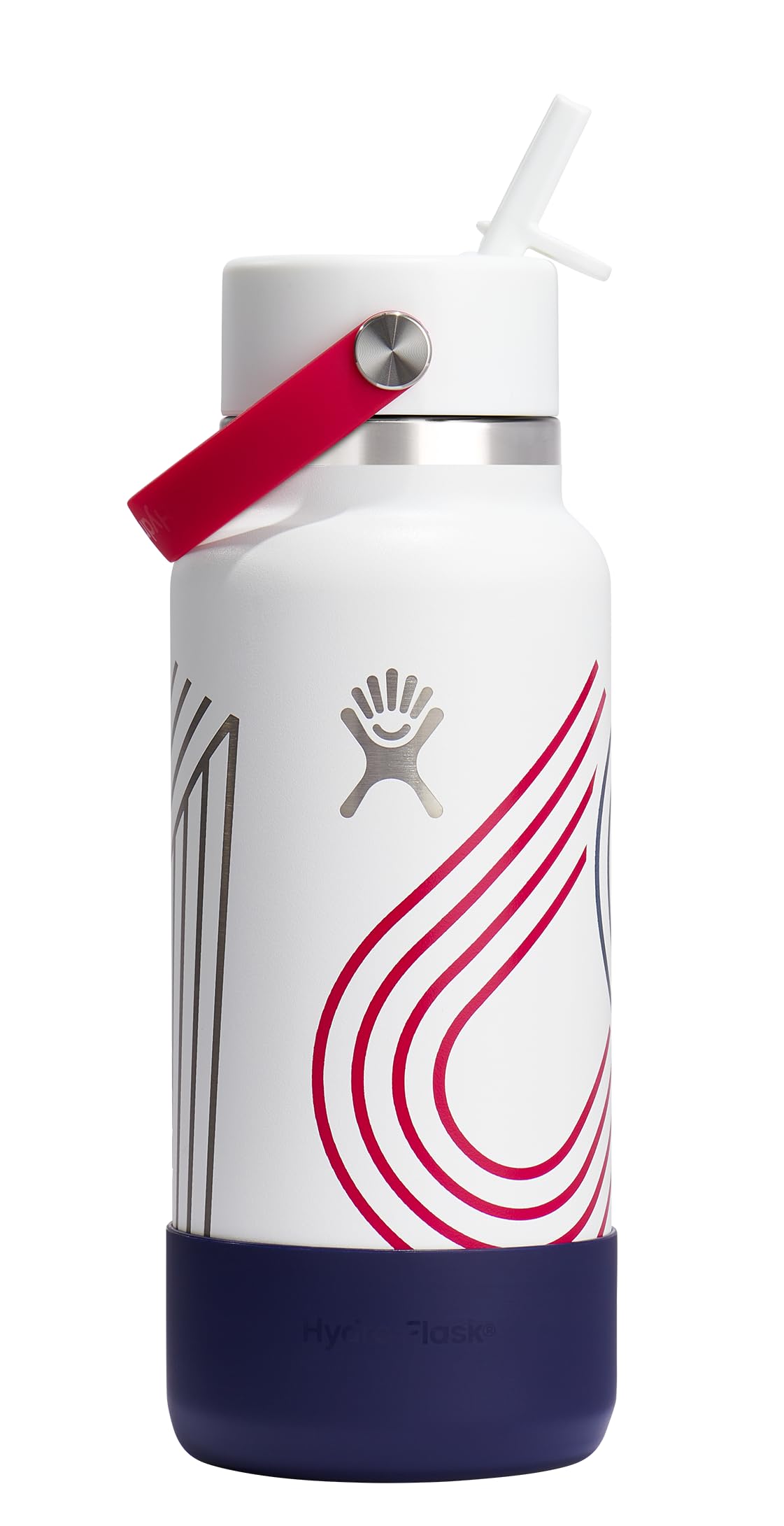 Hydro Flask 32 Oz Wide Flex Straw Cap Bottle - Insulated Stainless Steel - Wide Straw Lid, Non Spill, Leakproof in Jelly Pink