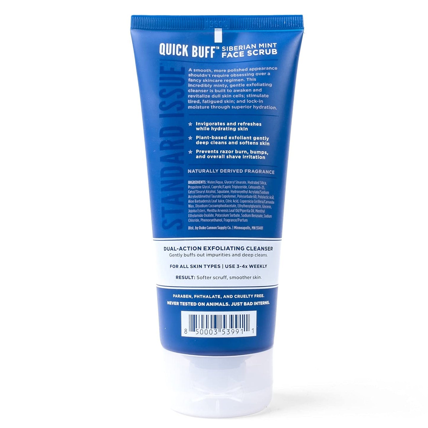Duke Cannon Supply Co. Standard Issue Quick Buff Siberian Mint Face Scrub, 6 Fl. Oz