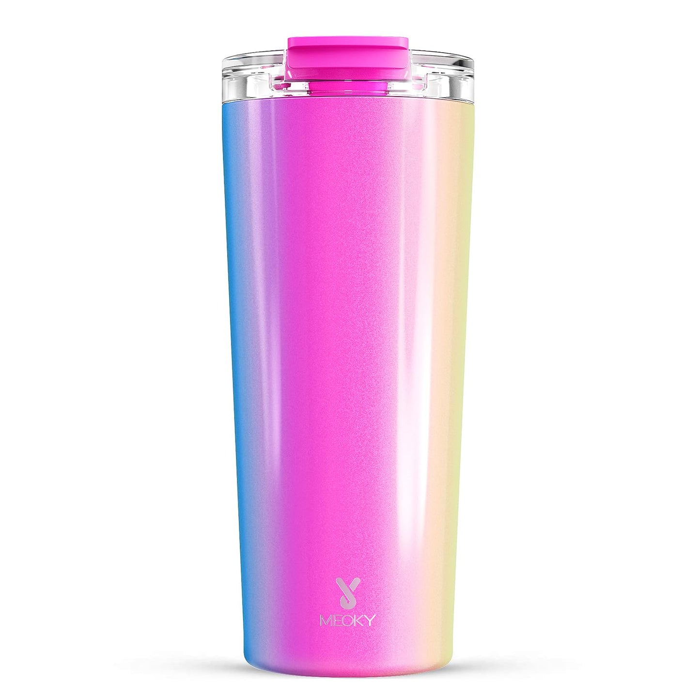 Meoky 24 oz Travel Coffee Mug with Leak-proof Lid, Stainless Steel Insulated Coffee Tumbler, Keeps Hot for 8 Hours or Cold for 24 Hours, Fits in Car Cup Holder (Night)