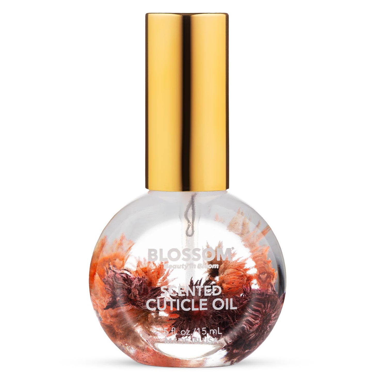 Blossom Cuticle Oil for Nails, Hydrating, Moisturizing, Scented Nail Oil Cuticle Care, Infused with Real Flowers, Made in USA, 0.5 fl. oz, Rose